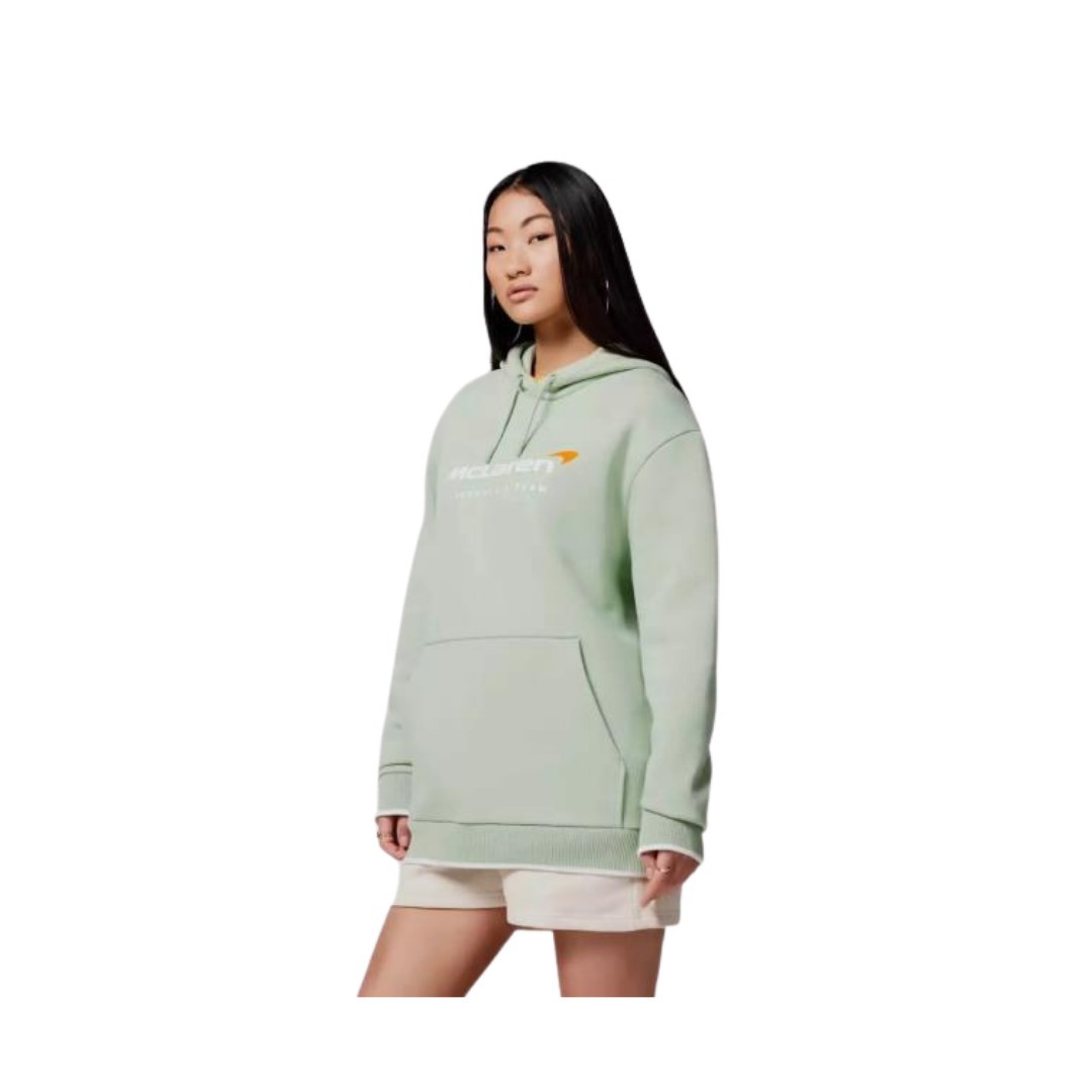 McLaren F1 Team Unisex Core Essentials Hoodie Sweatshirt Smoke Green Size Large