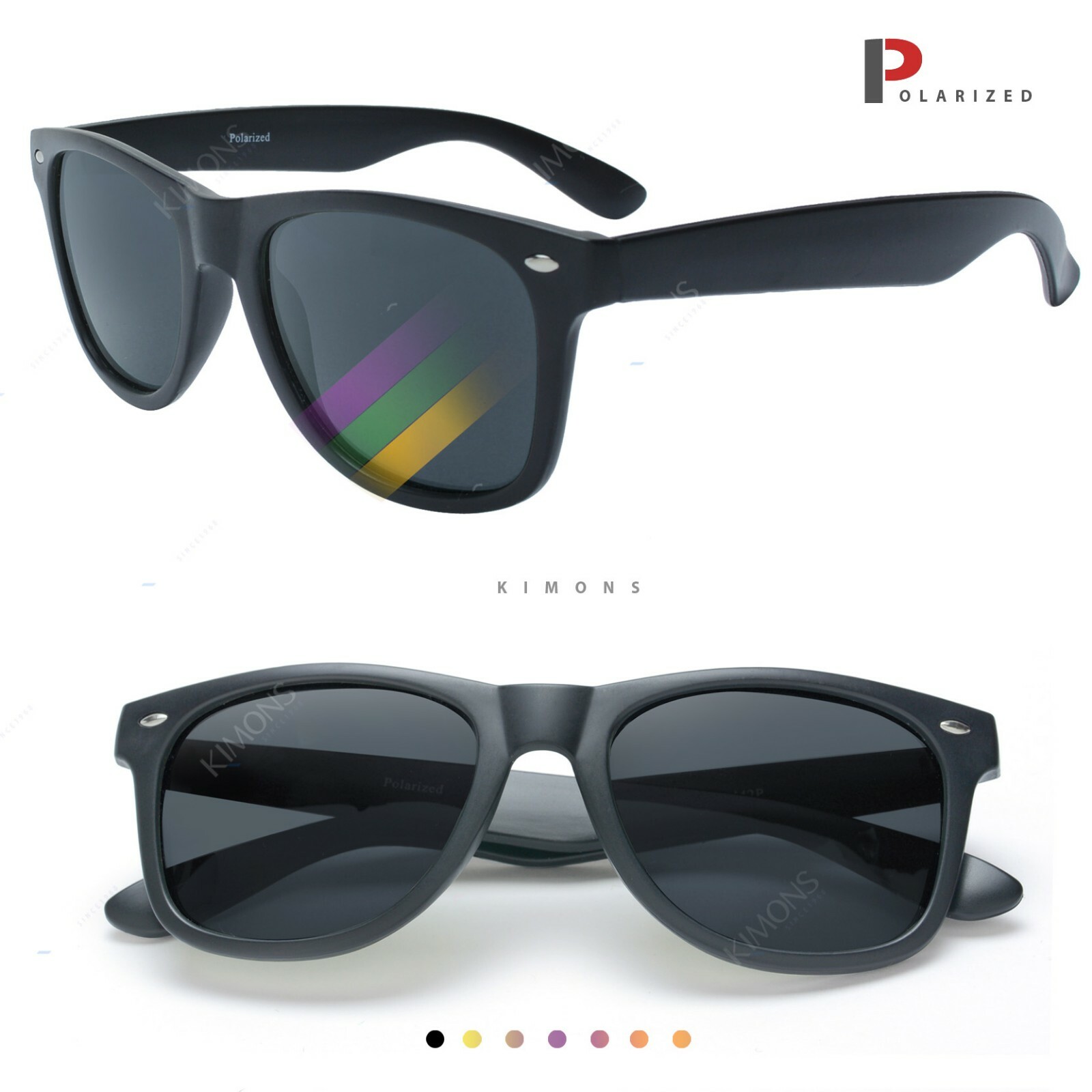 Hipster Horn rim Polarized Sunglasses Retro Vintage men women Mirrored Aviator