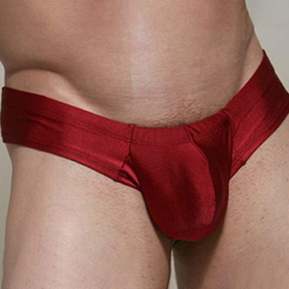 Thong Briefs Underwear Nylon Underpants Bathing Beach Solid color Comfy