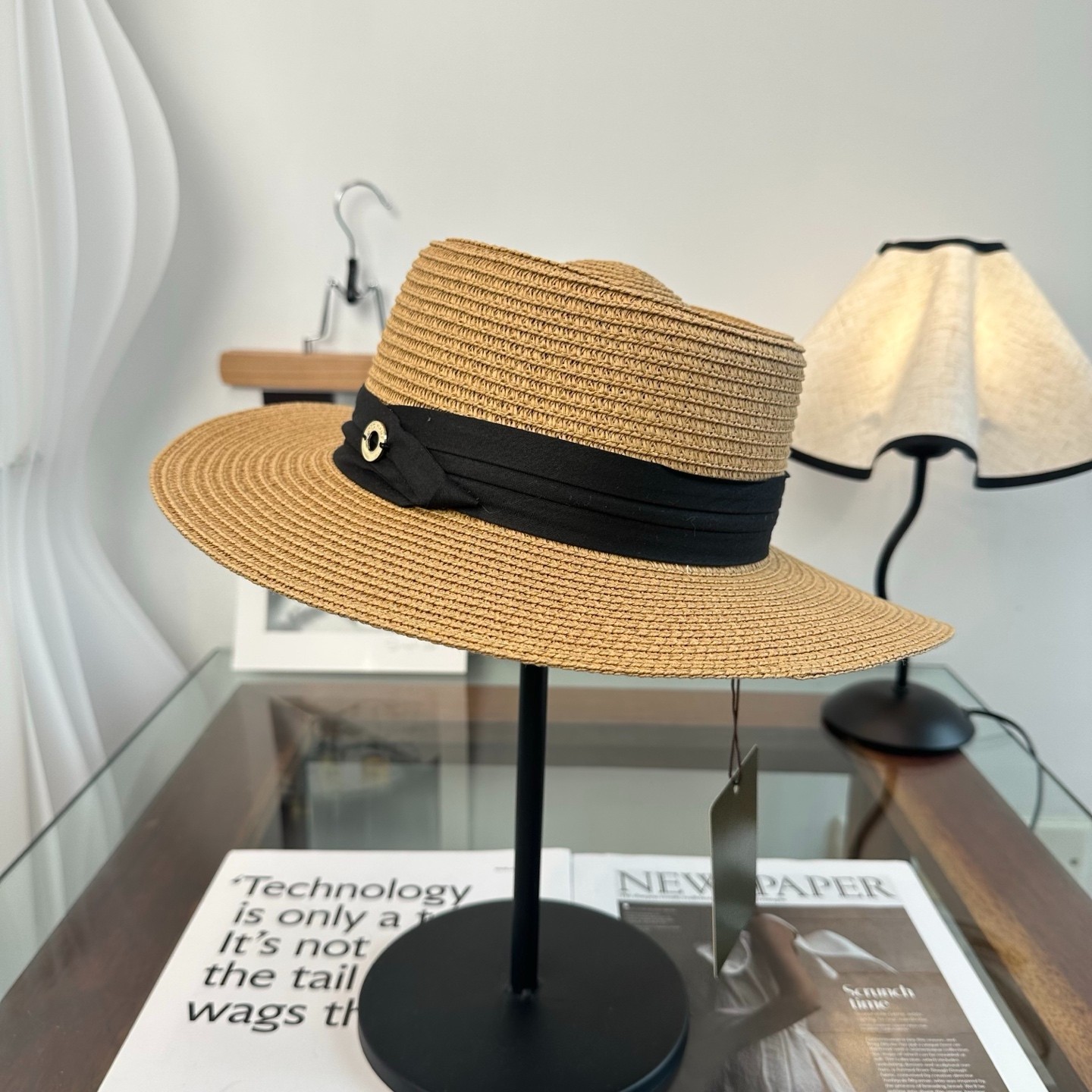 Loro Piana Summer Resort Flat-Top Woven Straw Hat