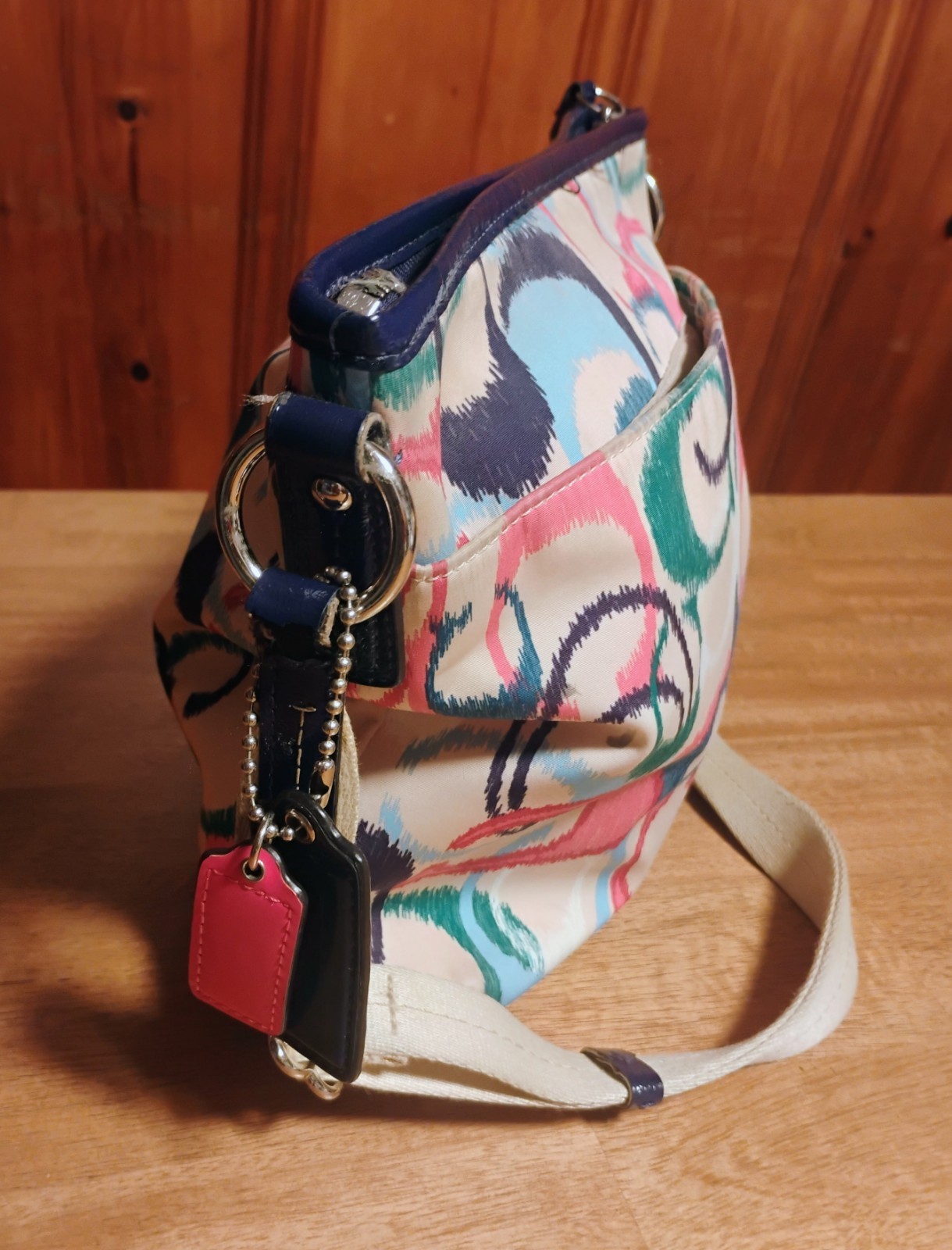 Coach IKAT Scribble Cross Body Purse Bag C1376-F24446
