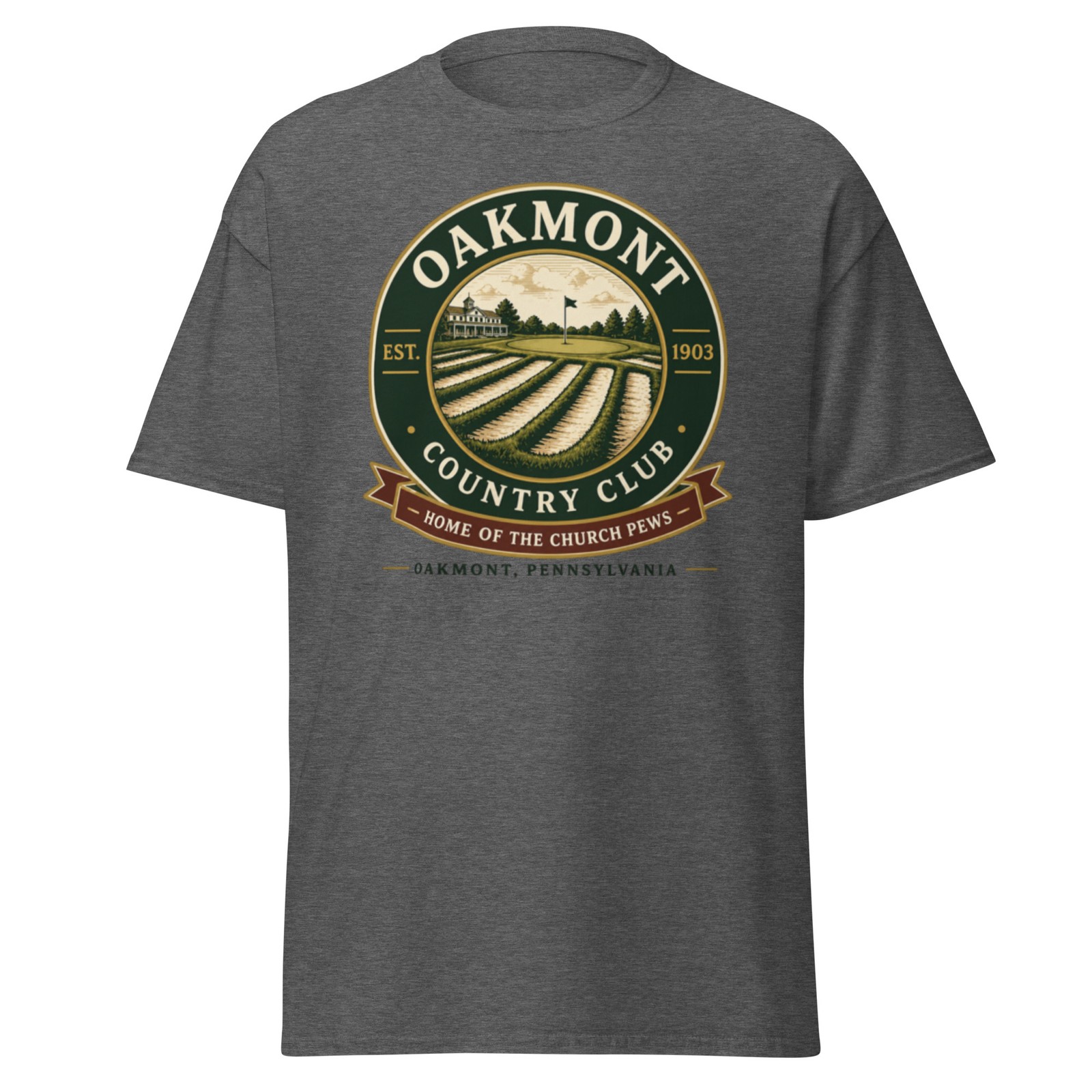 Oakmont Country Club Shirt Church Pew Bunkers Golf Tee Gift For Golfer