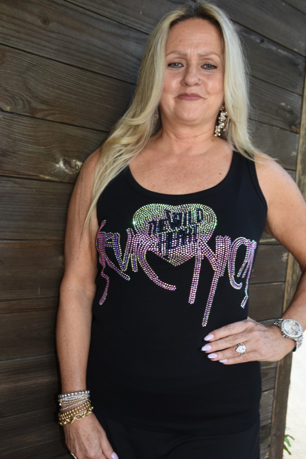 Styx rhinestone bling shirt or tank XS S M L XL XXL 1X 2X 3X 4X 5X