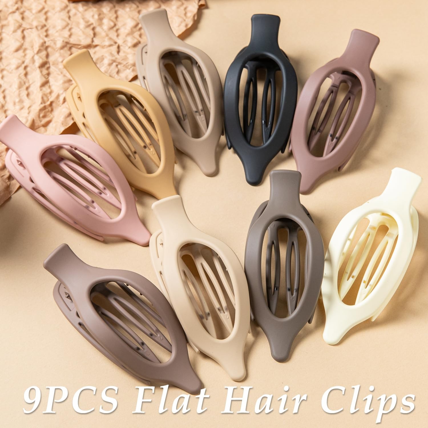 Flat Hair Clips, 9 PCS 4.7 Inch Large Side Slide Volume Duckbill Clips for Women
