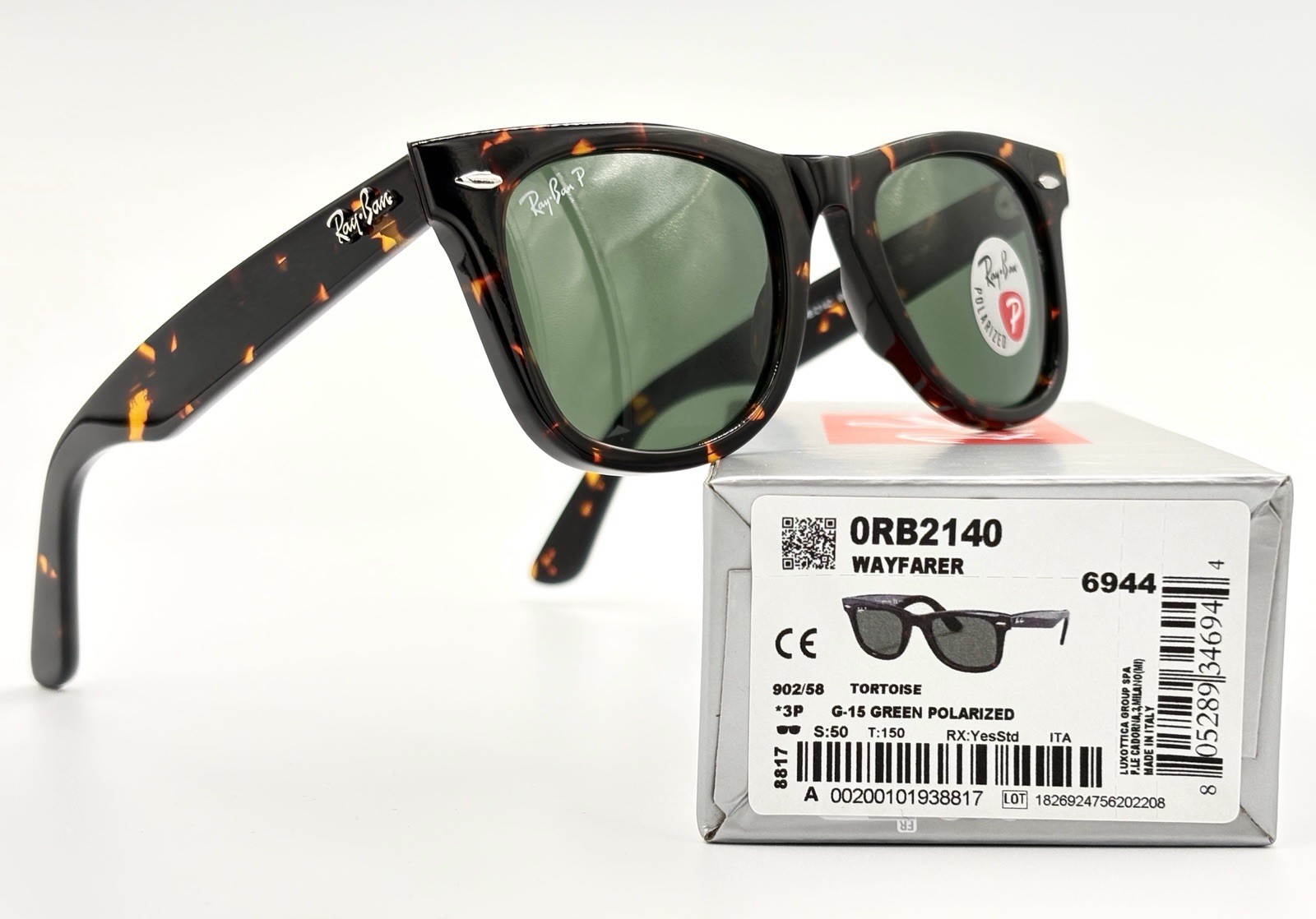 Ray-Ban Polarized RB2140 Men’s Classic Sunglasses Tortishell Frame unisex Fit