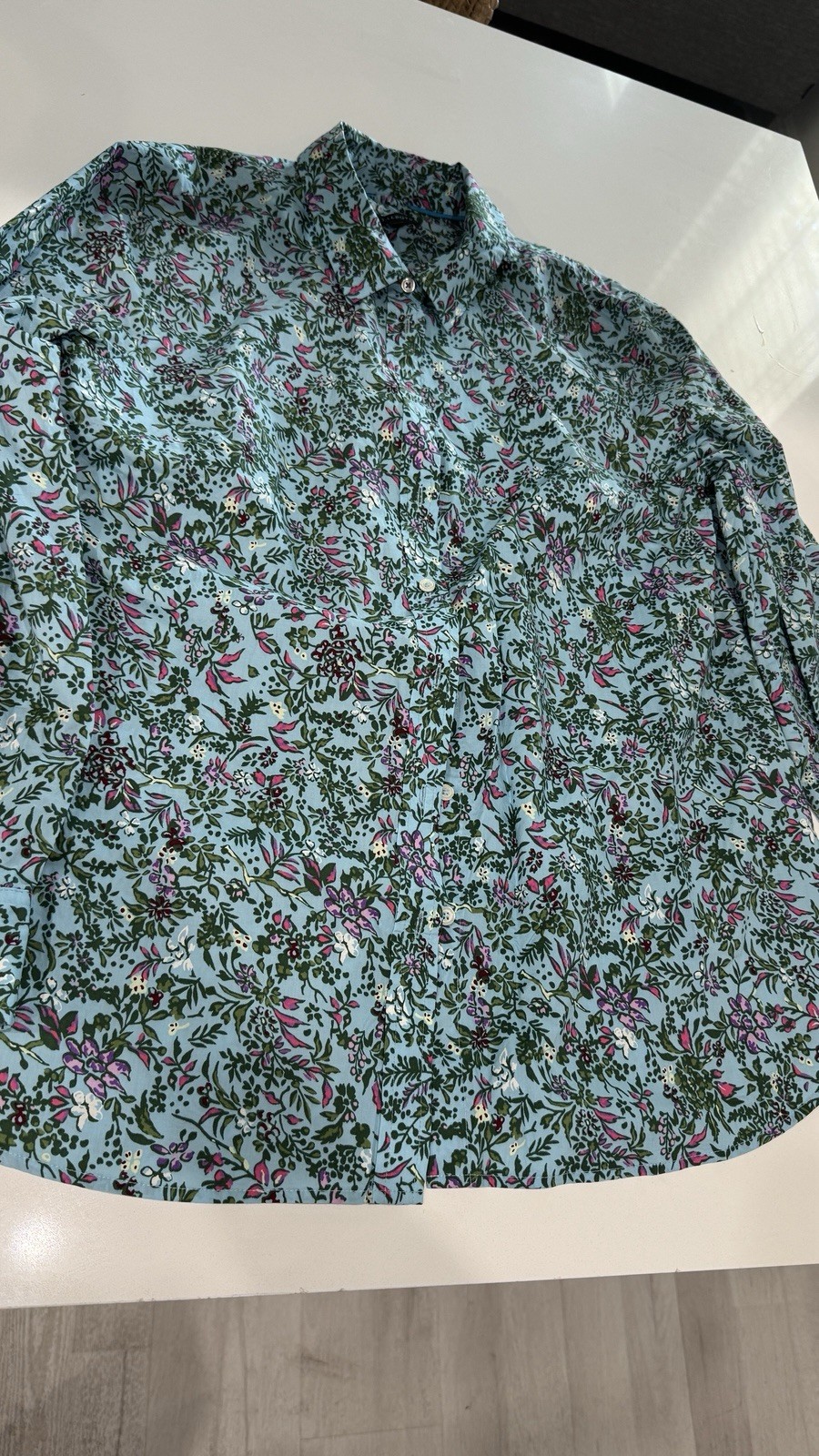 MODERN CLASSIC SHIRT – LEAFY FLORAL SIZE XL