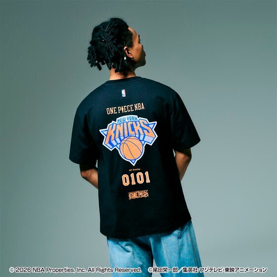 ONE PIECE × NBA T-Shirts ACE×New York KNICKS BLACK、White
