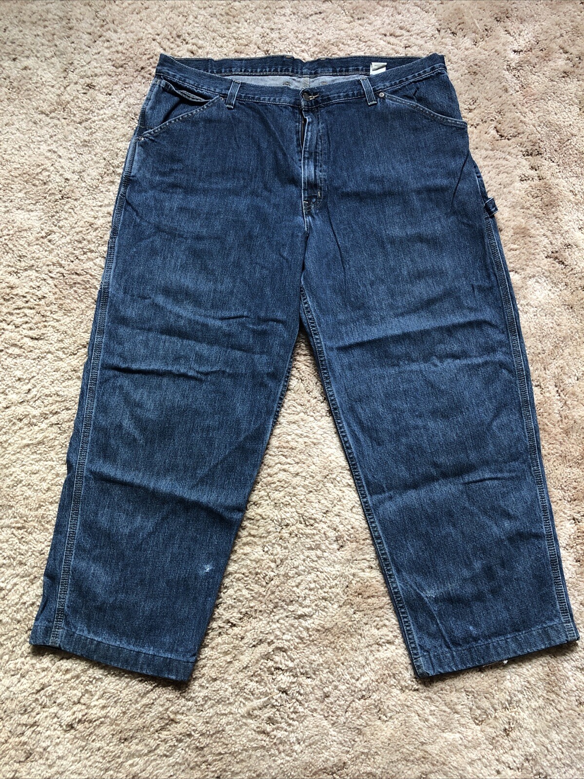 Members Mark Men’s Blue Jeans Size 42×30 Vintage Carpenter Pants W42 L30