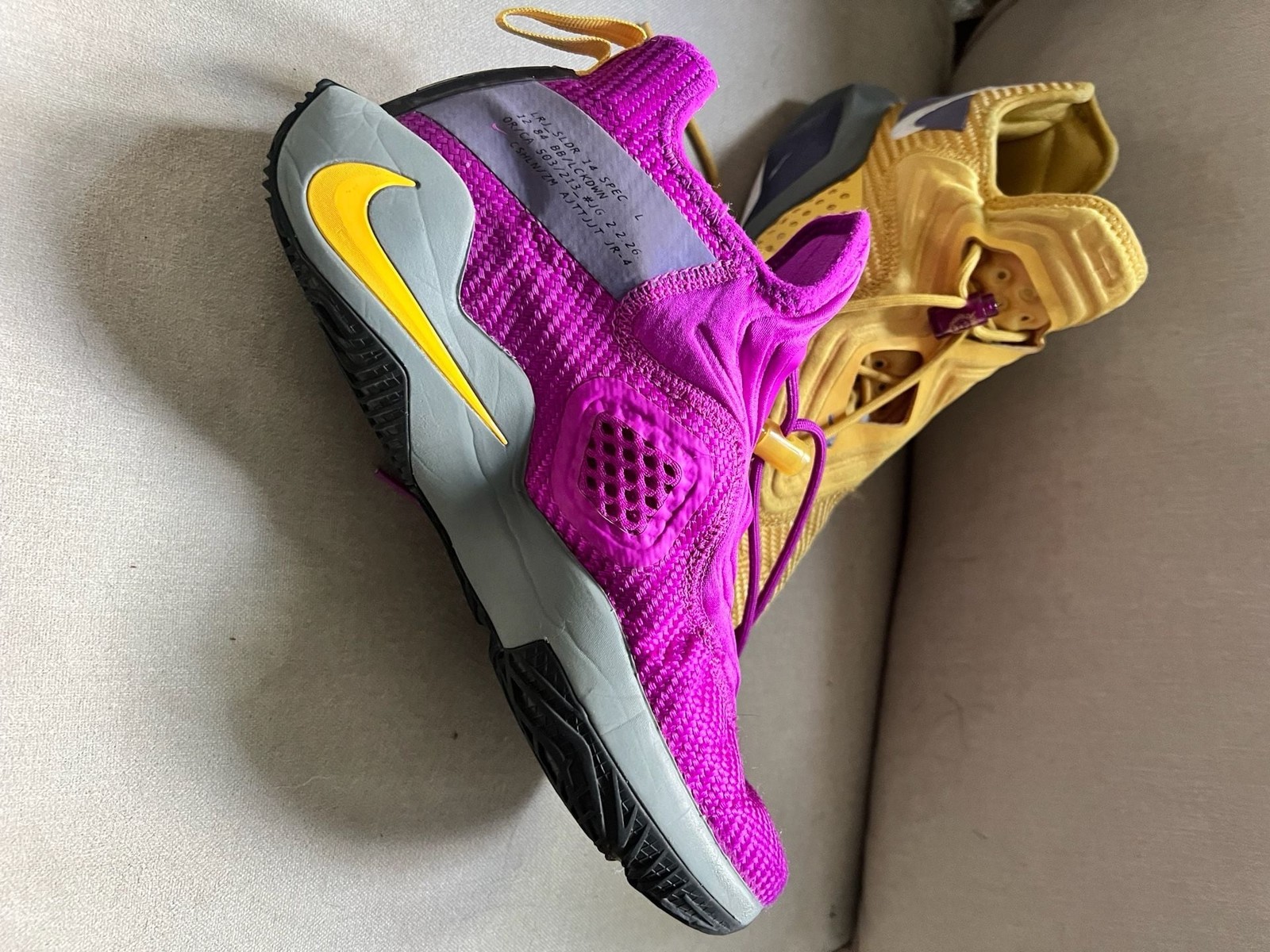 Nike LeBron Soldier 14 XIV Lakers Vivid Purple Solar Flare