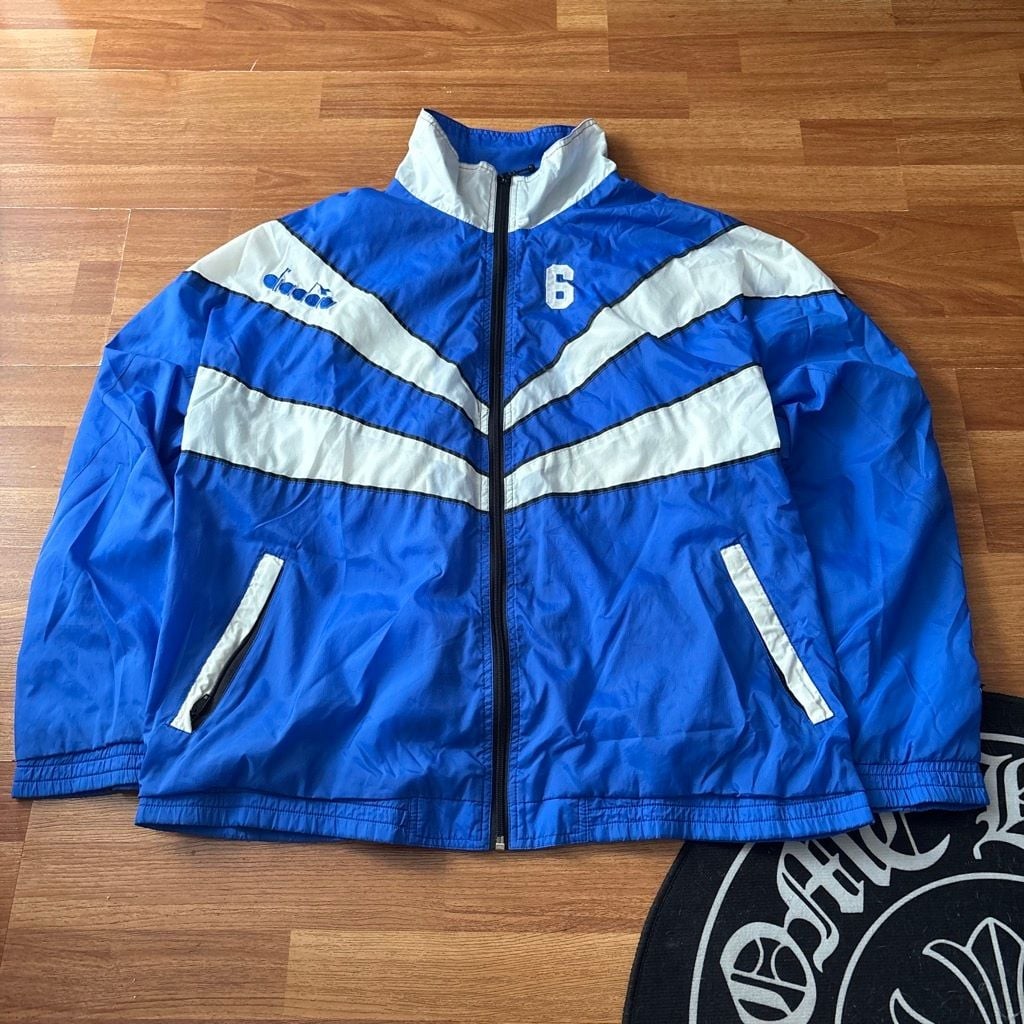 Vintage Diadora Briar Cliff College Soccer Windbreaker Track Jacket