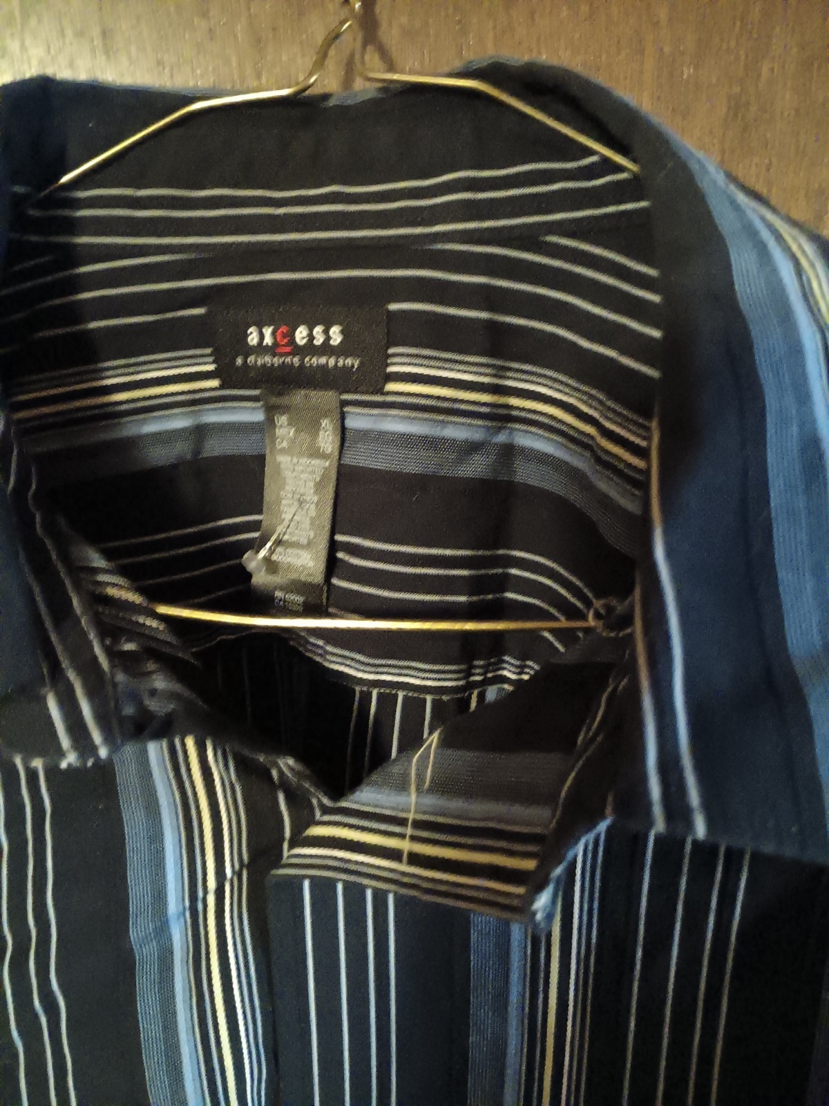 Axcess Mens Long Sleeve Button Shirt 100% Cotton XL Size