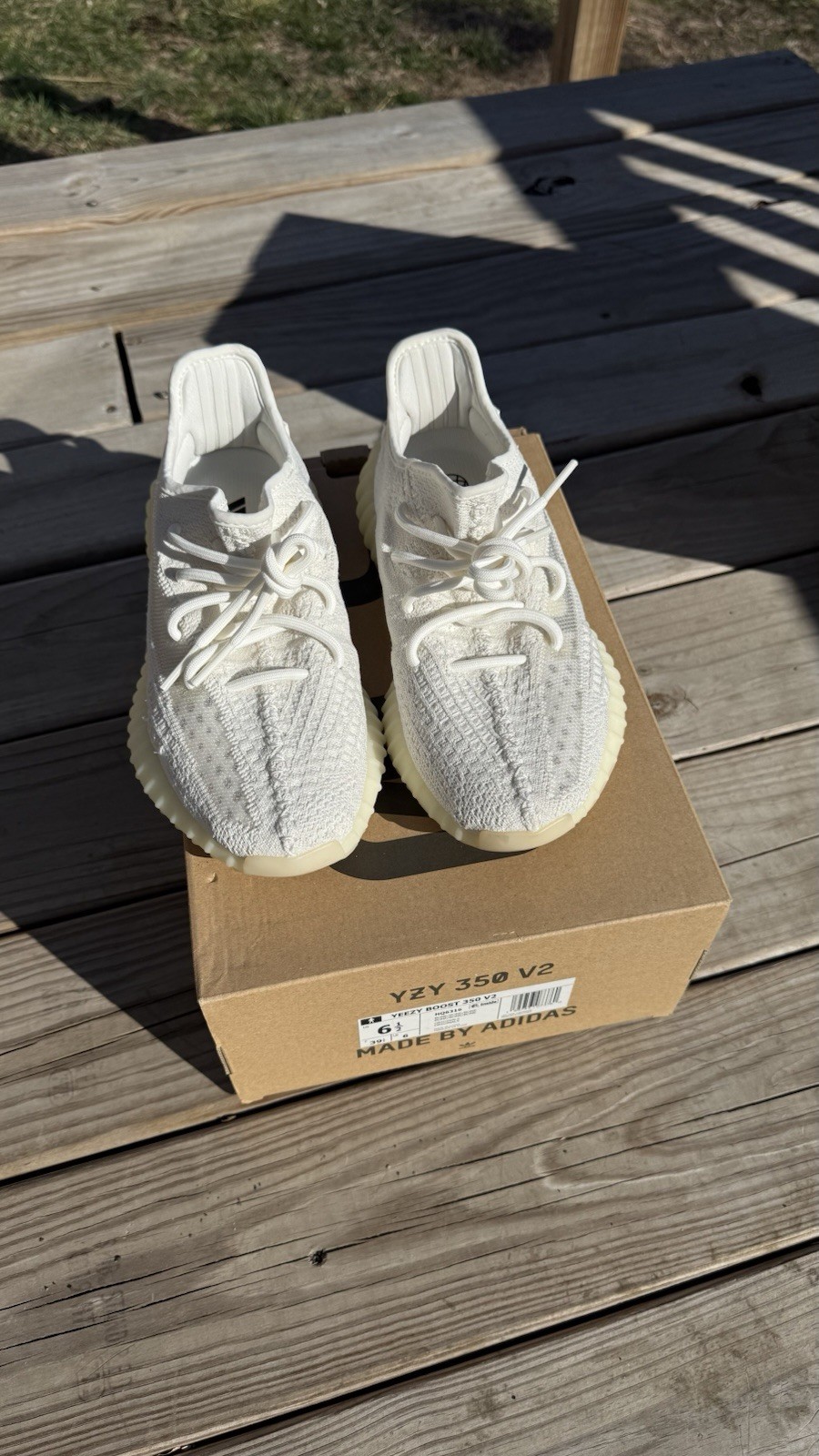 adidas Yeezy Boost 350 V2 Bone/Bone/Bone White Primeknit Low Top HQ6316