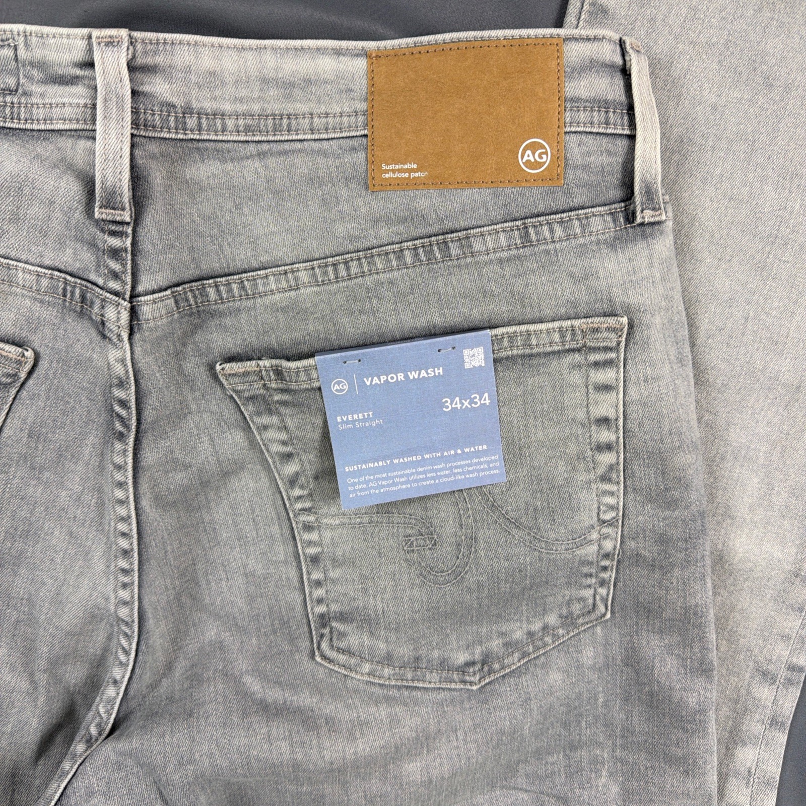 AG Jeans Everett Slim Straight 34 x 34 Conquest Cotton Polyester NWT MSRP $200