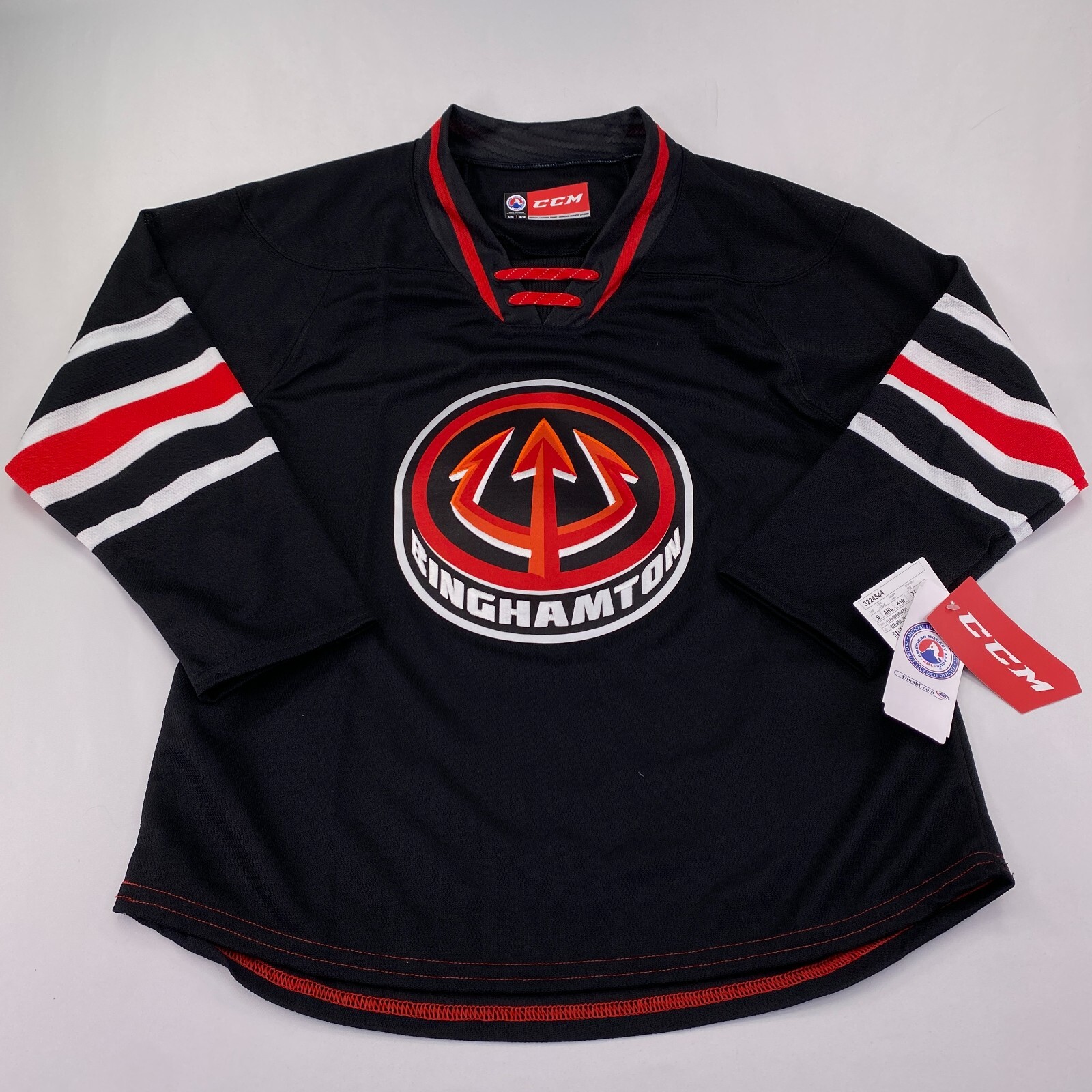 YOUTH HOCKEY JERSEY CCM BINGHAMTON DEVILS YOUTH X-LARGE NEW AHL NHL NJ DEVILS