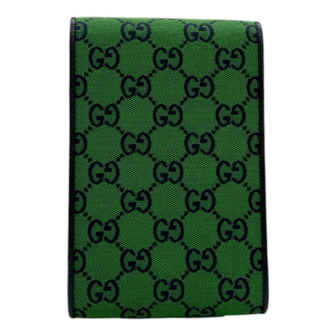 GUCCI GG Canvas Shoulder Bag Green Ladies Gift Present 0611b