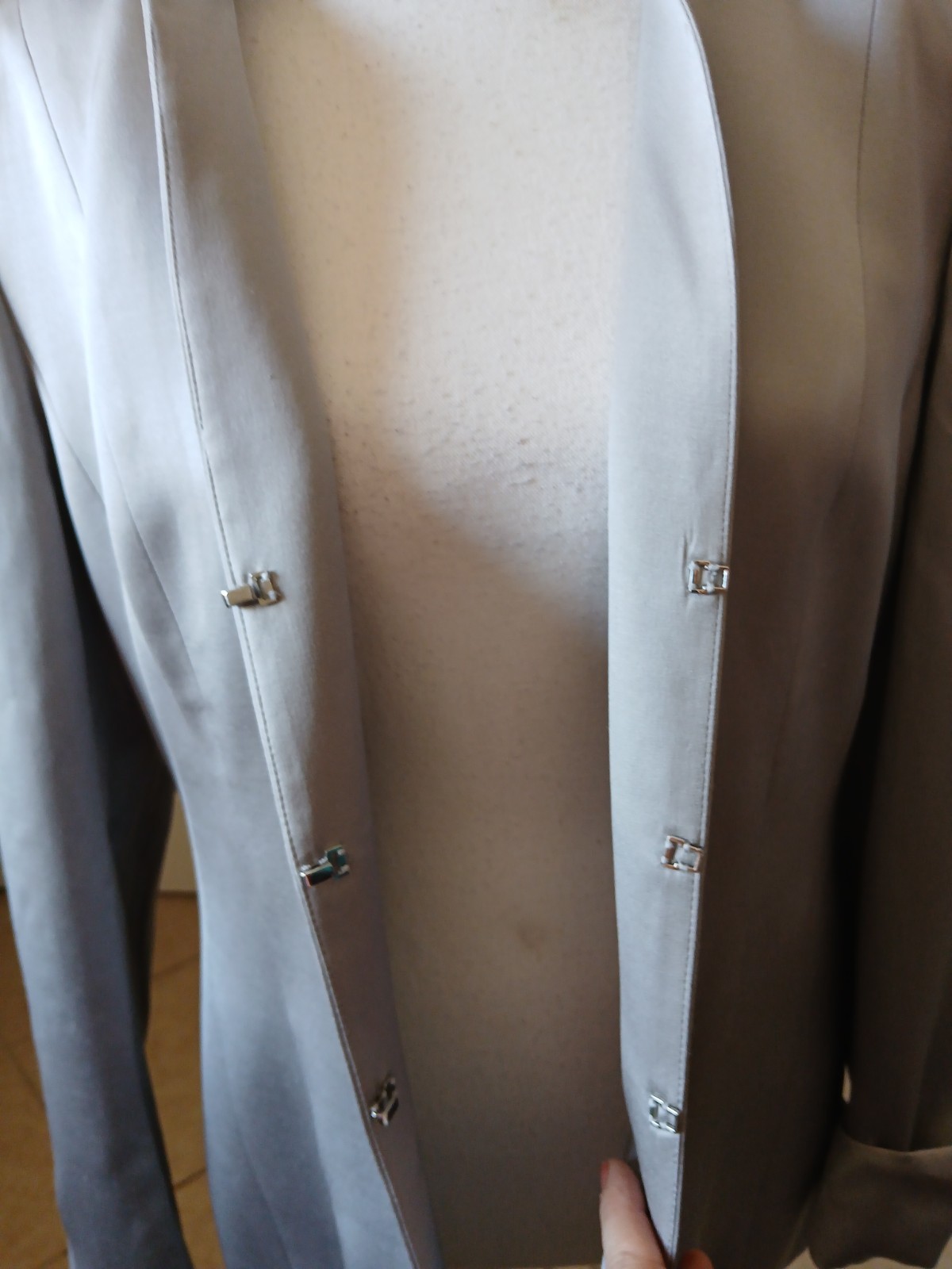 Talbots Women’s Blazer Silk Blend Grey Size 8 Office Career Professional