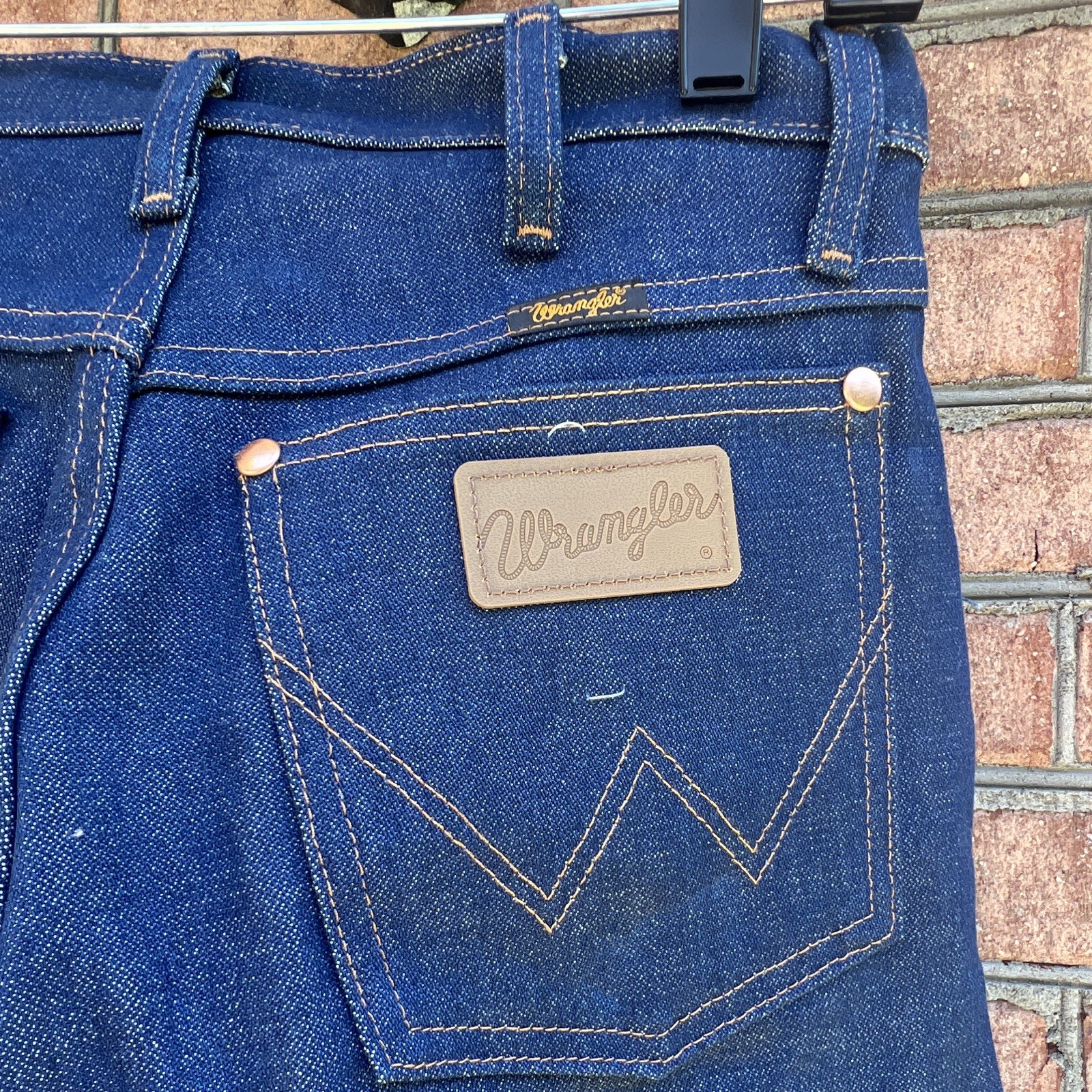 Vintage Wrangler Men’s 13MWZ Original Cowboy Cut Heavy Denim Blue Jeans 27×32