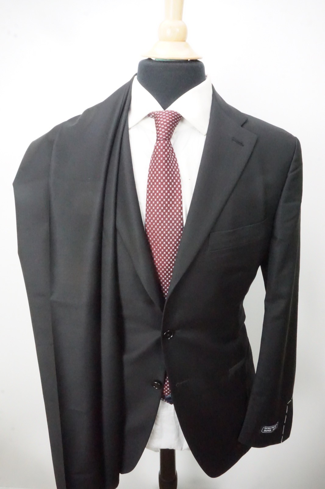 Burberry London Black S150s Wool 2 Pc Suit Jacket Pants Sz 38R BRAND NEW