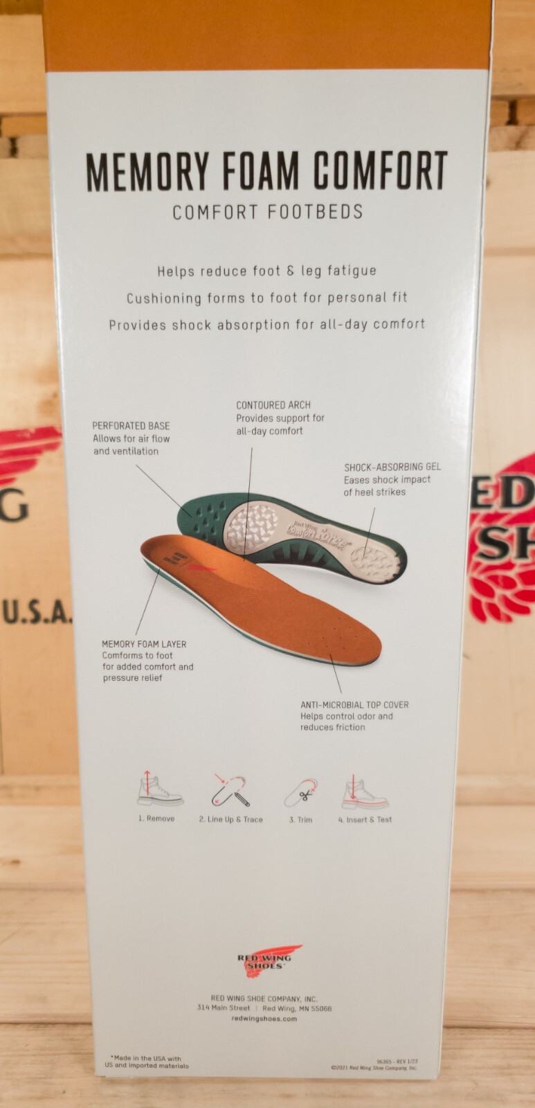 Red Wing 96365 Memory Foam Comfort Footbeds
