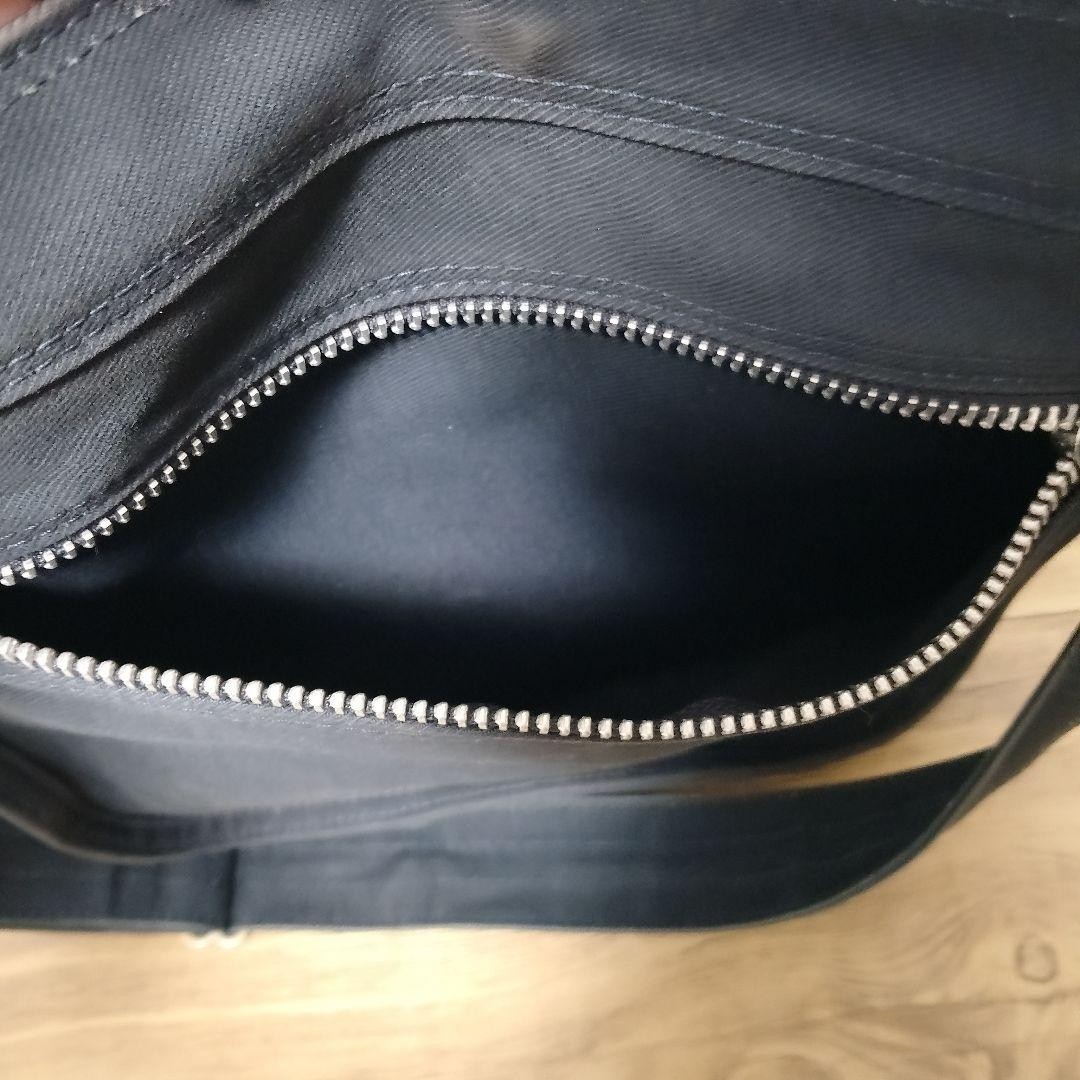 Porter Girl Naked Book Leather Shoulder Bag Navy Used 29x30cm
