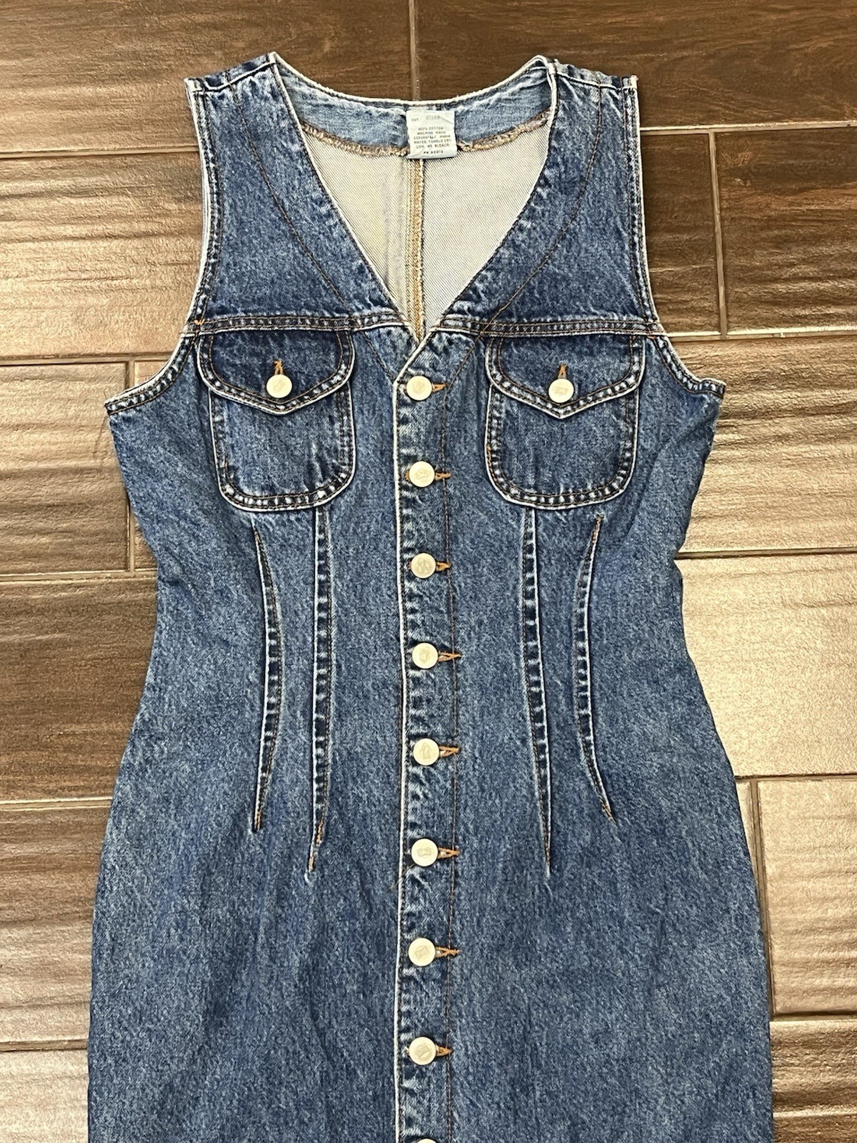 BONGO Retro 90s Denim Dress 9