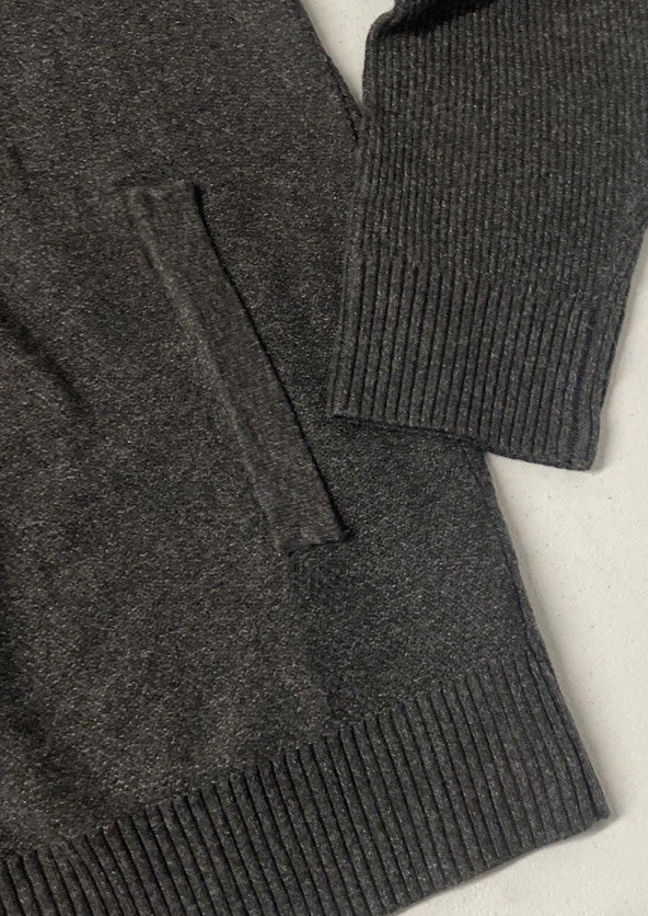 MODERN AMBITION Mens Full Zip Hooded Sweater Hoodie Jacket DARK GRAY MEDIUM