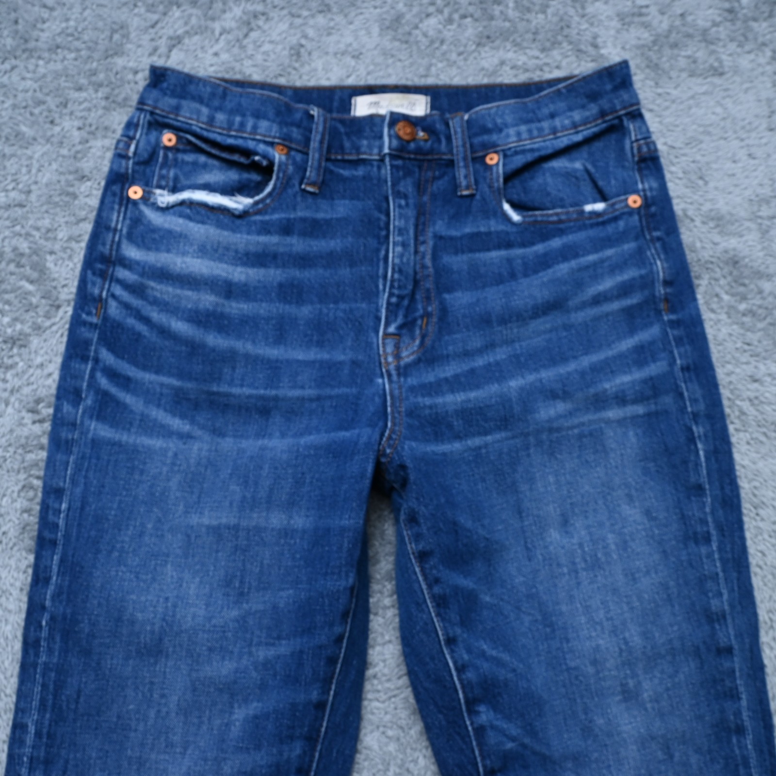 Madewell The High Rise Slim Boyjean Size 27 Medium Wash 98% Cotton & 2% Elastane