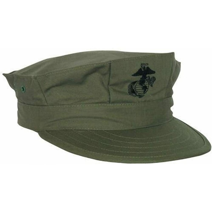 USMC Olive Drab Utility Cover – Marine Corps OD Green 8-Point Hat – USGI – USA