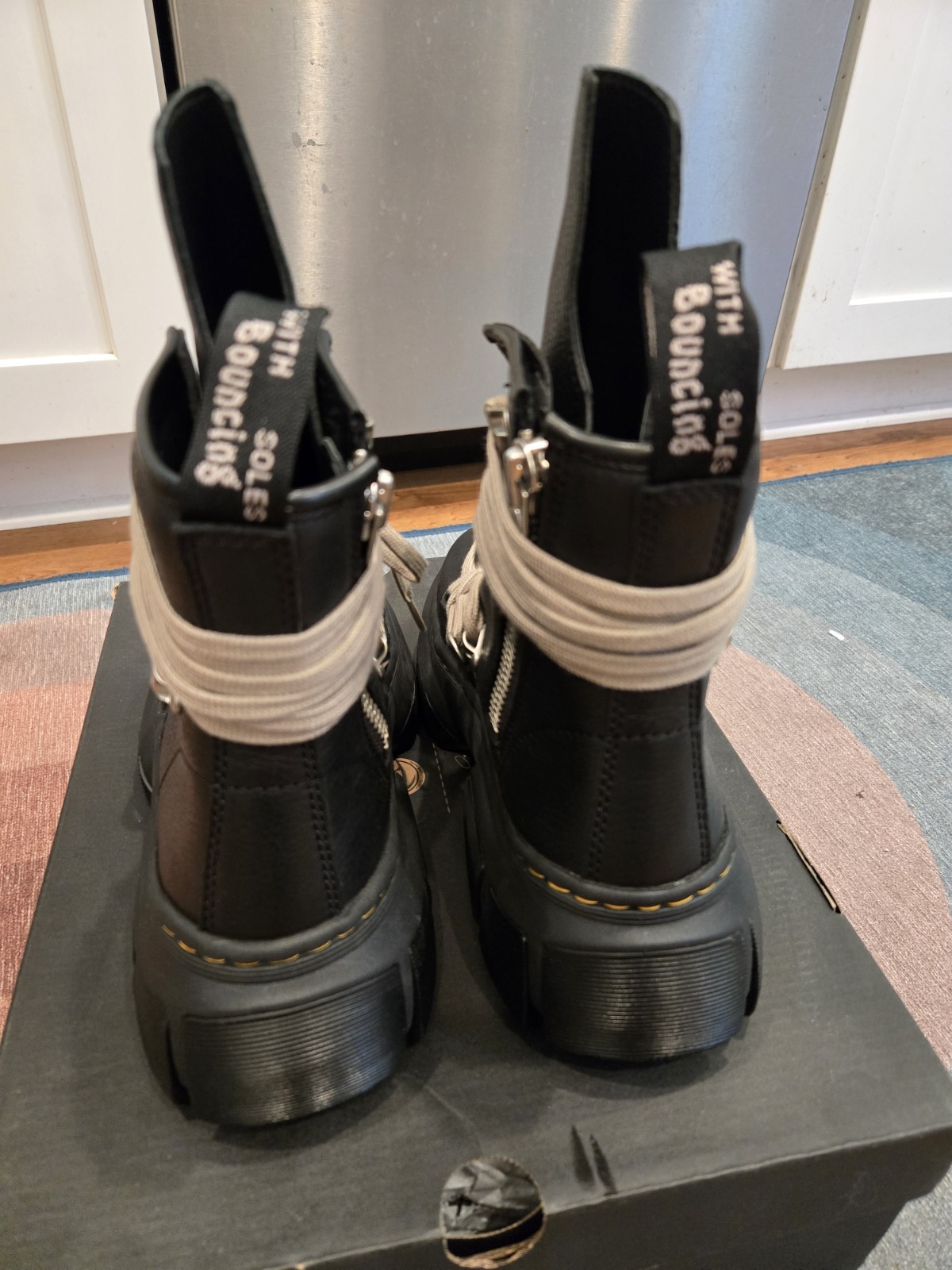 Dr. Martens x Rick Owens 1460 Limited Edition Black Leather Boots UK6 US7- Mens