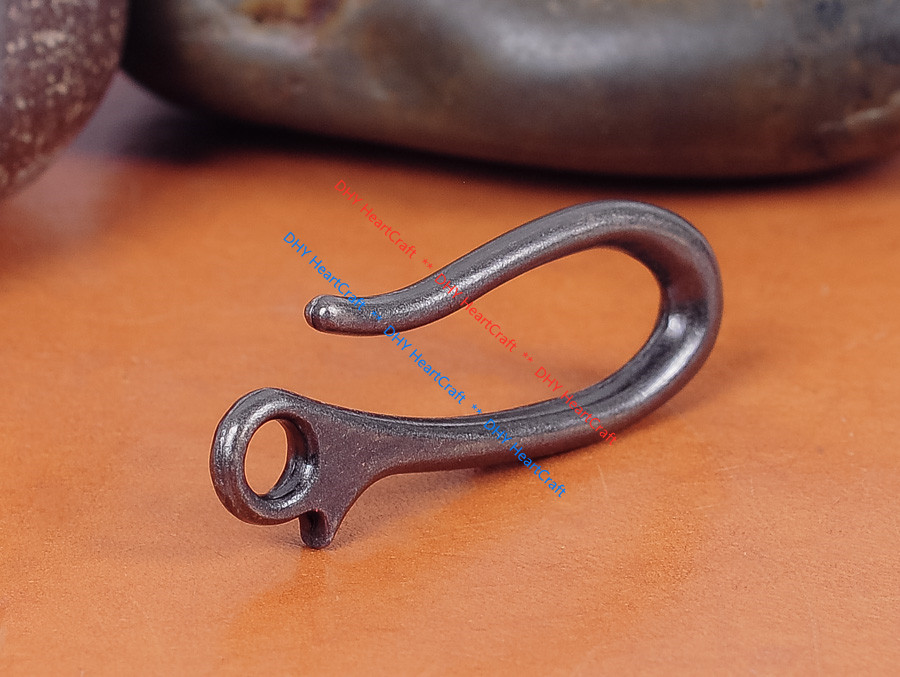 10X 43*16mm Retro Silver Belt Keyring U Hook FOB Clip for Key Chain Wallet Chain