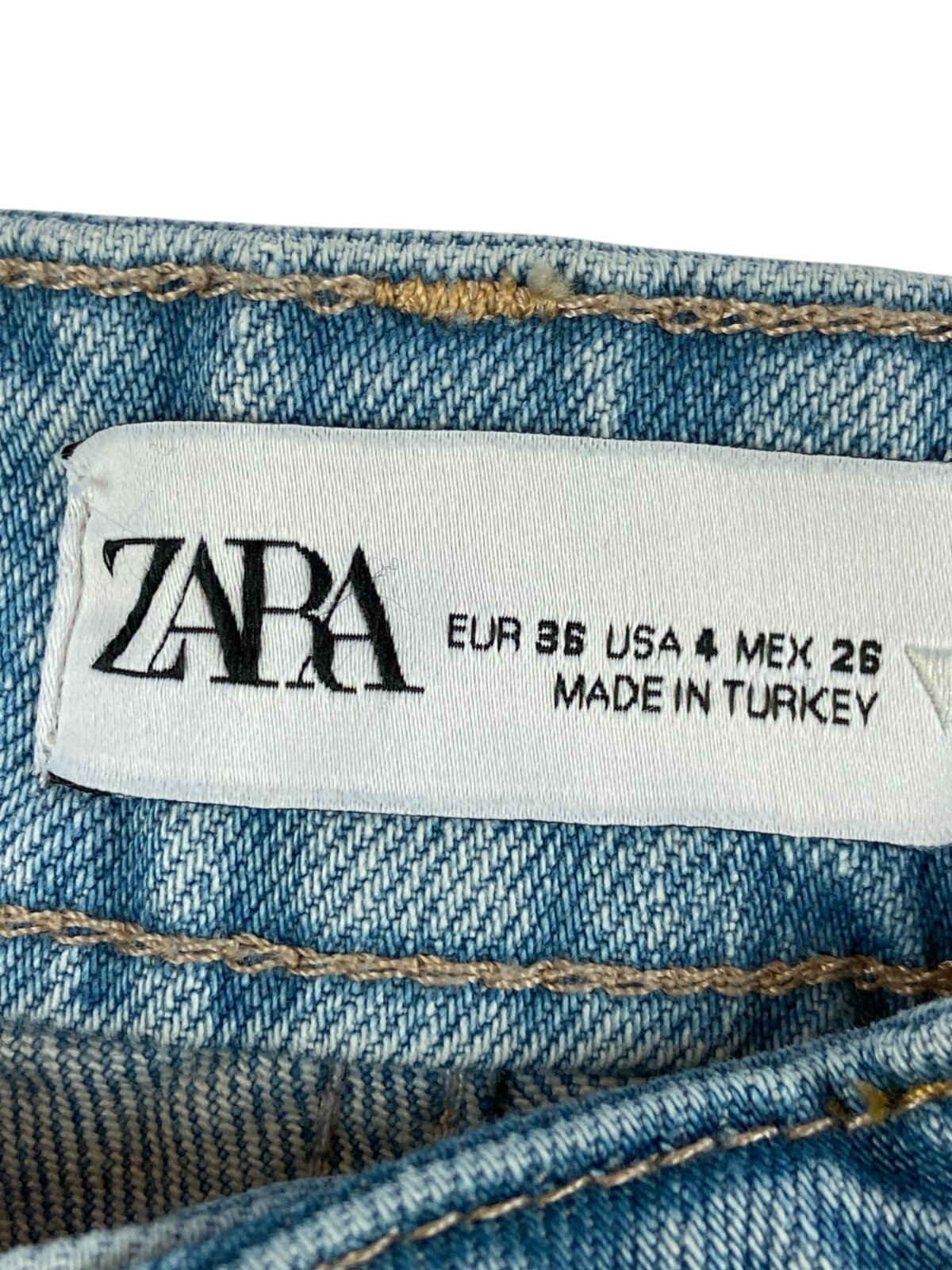 Zara Womens Comfort Mom Jeans EU 36 US 4 Blue Tapered Fit High Rise 6688/231 NWT