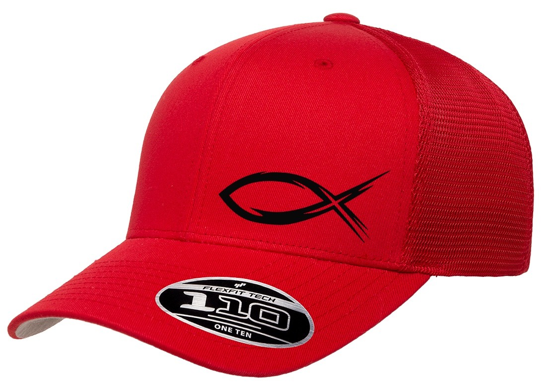 GOD JESUS RELIGION FISH TRUCKER SNAPBACK FLEXFIT 110M HAT *FREE SHIPPING*
