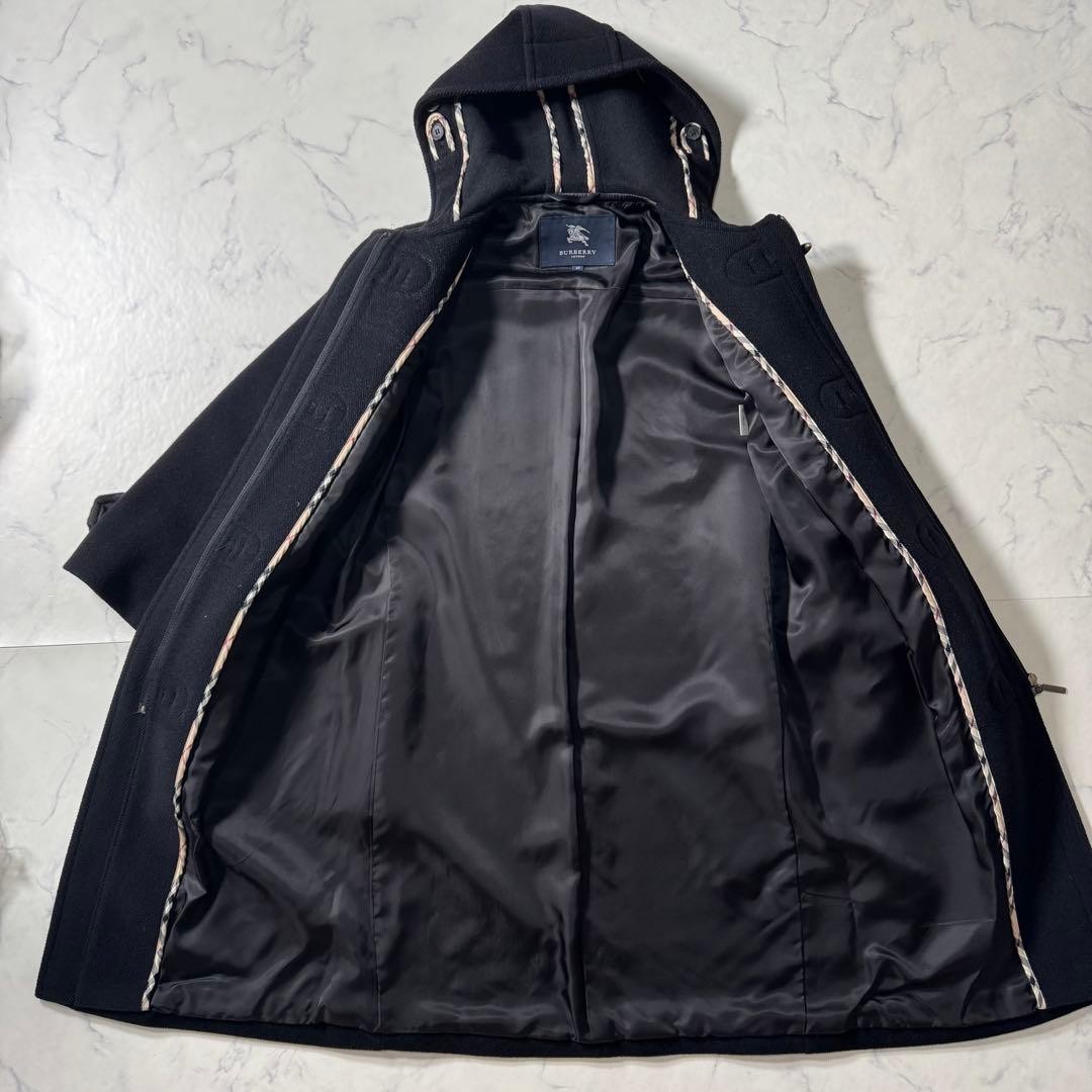 Excellent condition Burberry London Duffle Coat Nova Check Size 40 Long Length