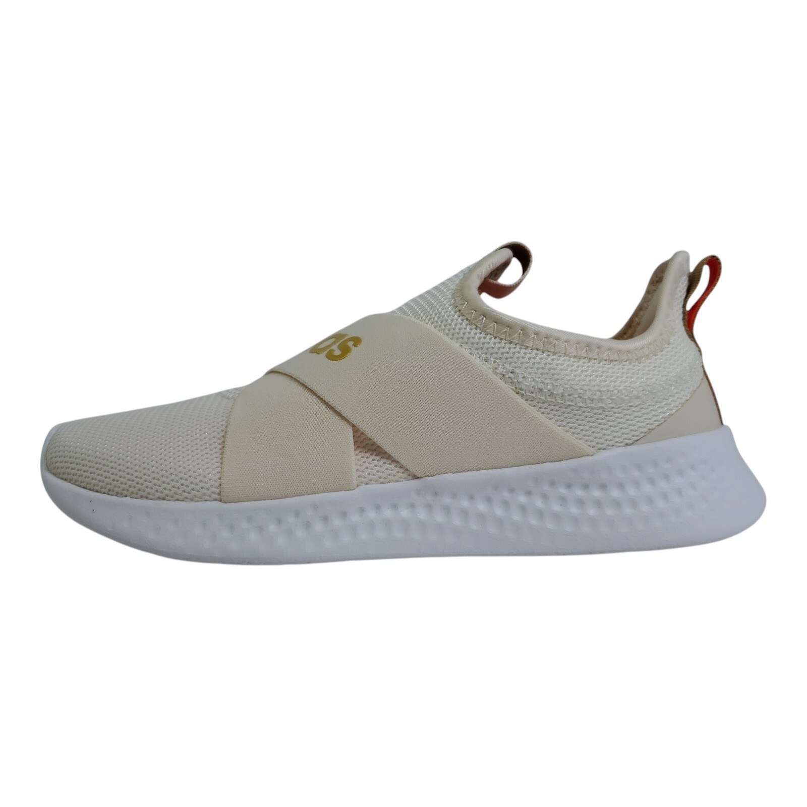 adidas Women’s Puremotion Adapt Running Shoe, Off White/Golden Beige, 6 Med US