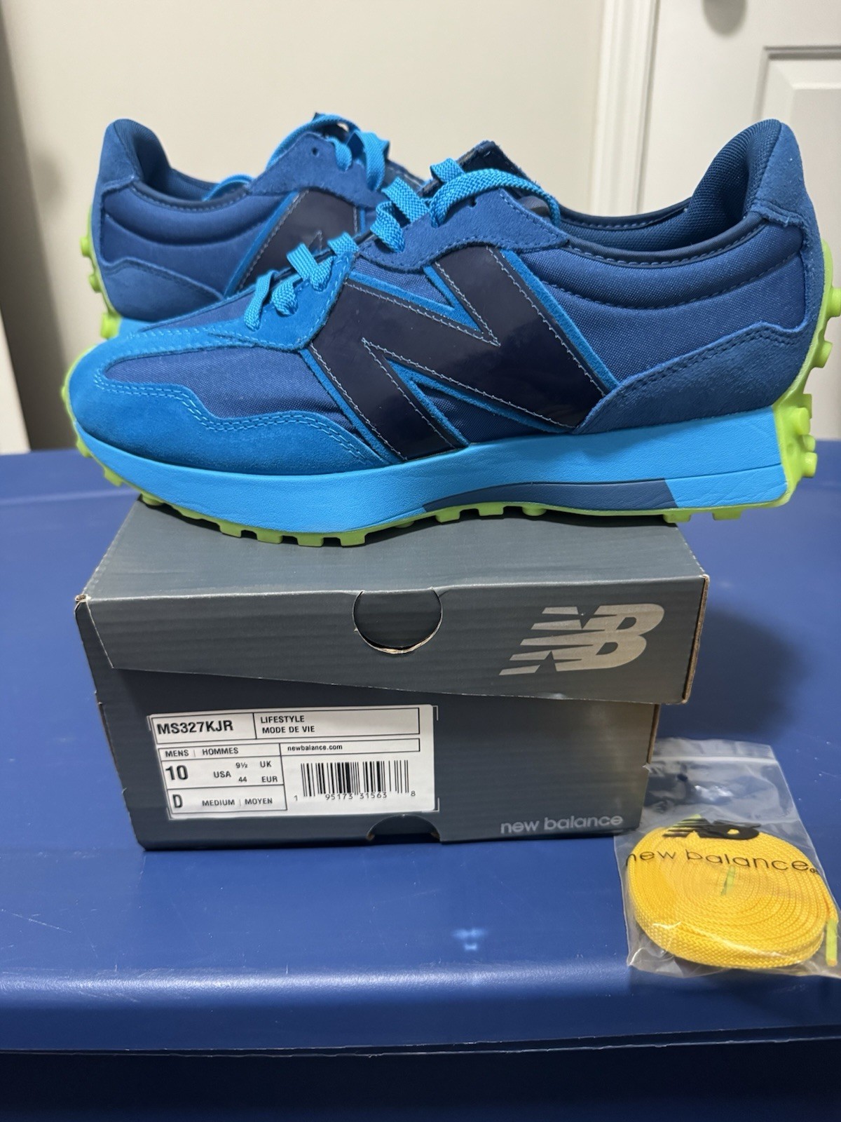 New Balance 327 Jolly Rancher Blue Raspberry Blue/Green Men’s Low Top MS327KJR