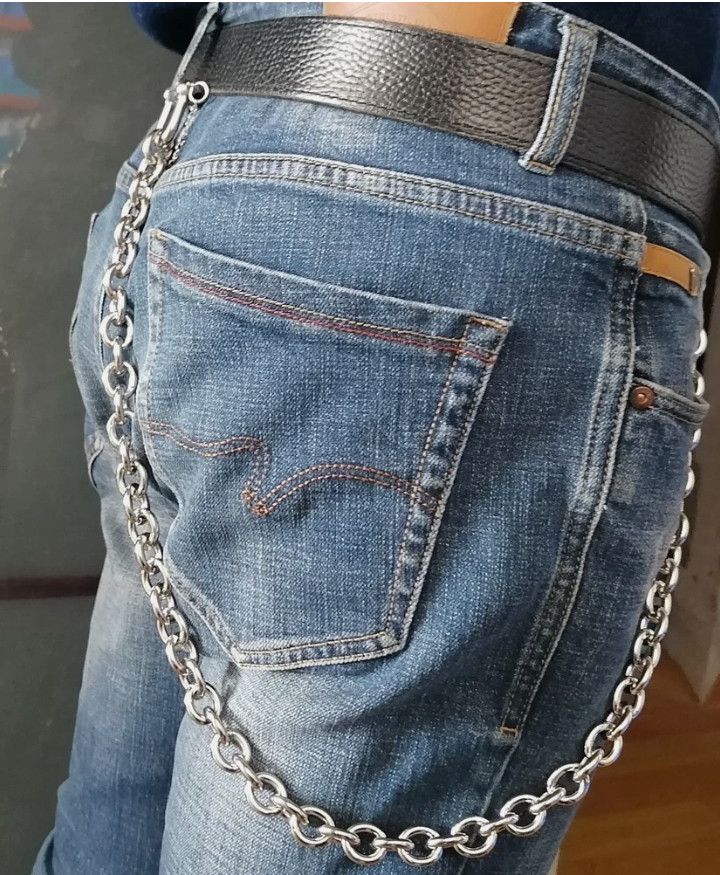 Large Link Biker Trucker Punk Keychain Wallet Large Thick Chain 18–30inch Long