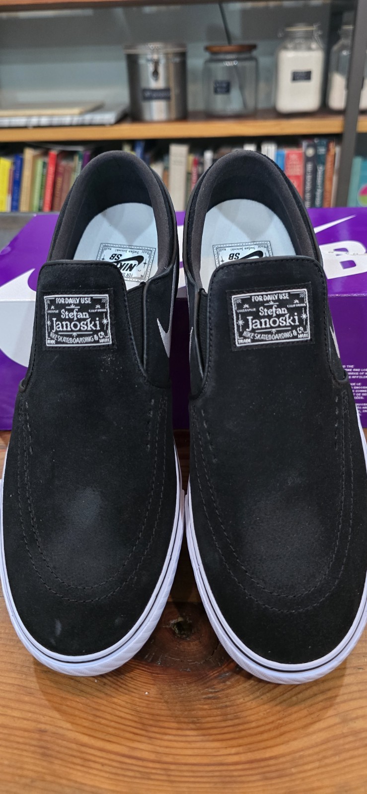 Nike SB Janoski+ Slip On FN5893-001 Black/White Men’s Size 8.5 New