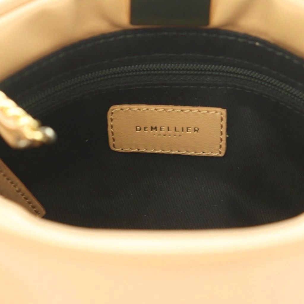 DEMELLIER MINI CANNES 2WAY Clutch Bag Shoulder Bag Chain Shoulder Smooth Leather