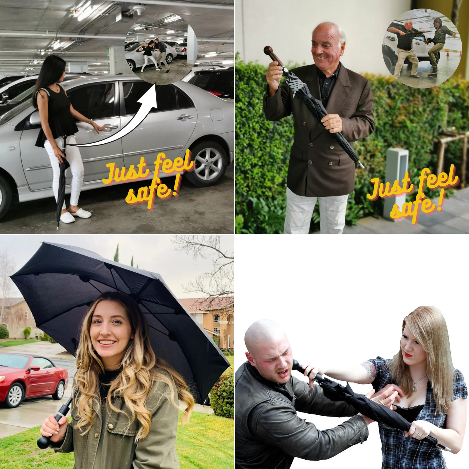 Security Umbrella men “Standard” knob handle with tiny scratches