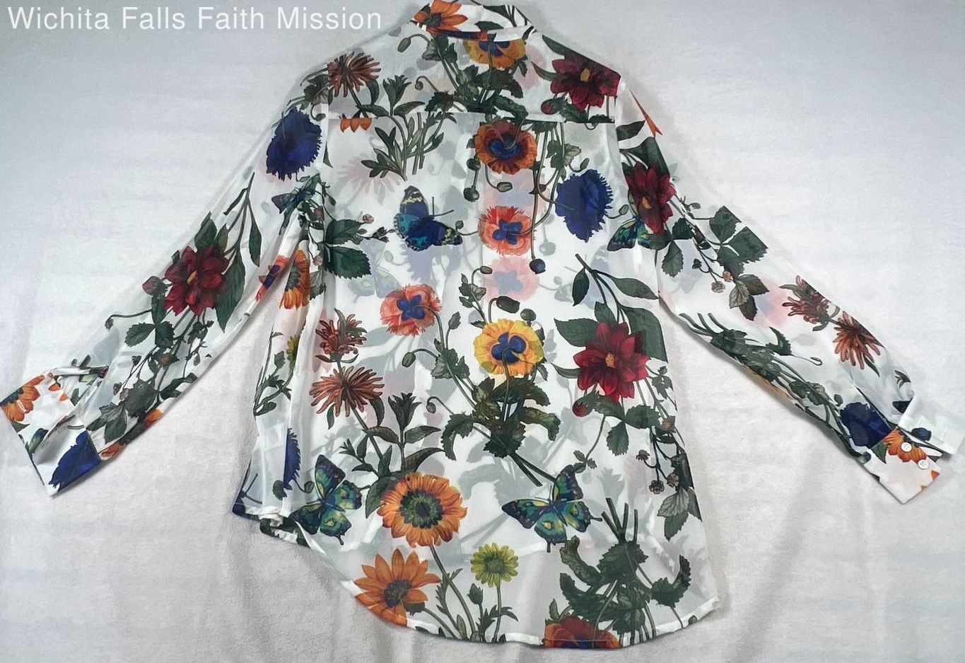 Pleione Shear Button Up Top: Size S