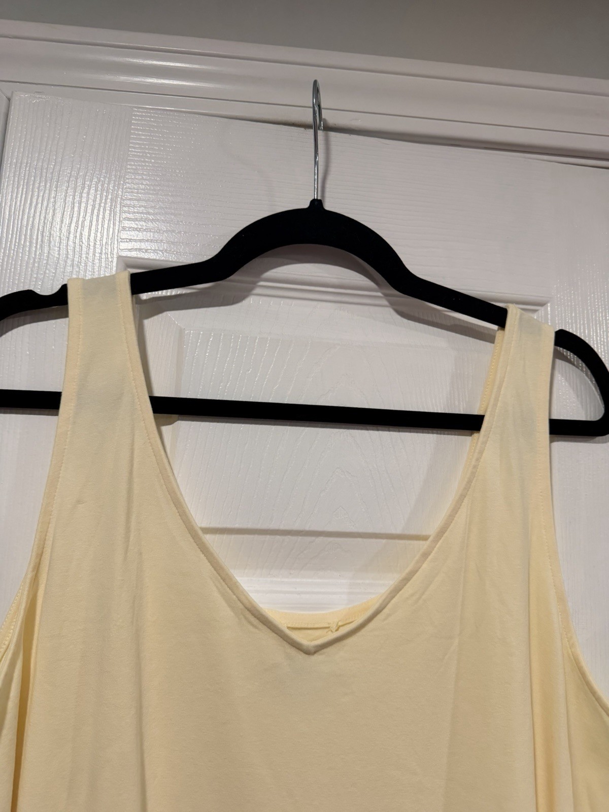 NWOT J. Jill Size 3X Perfect Reversible Tank Top Soft Stretch Cotton Pale yellow
