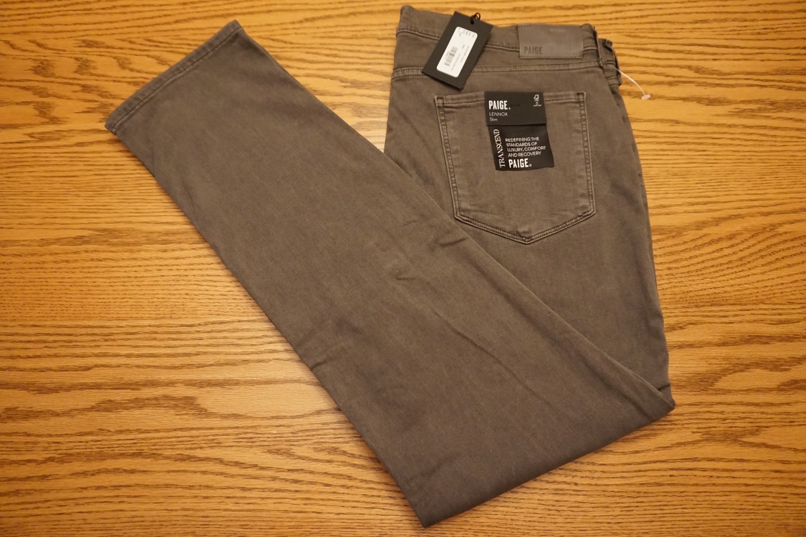 NWT MEN’S PAIGE JEANS Size 40 x 33 Lennox Slim Transcend Vintage Volcanic Ash