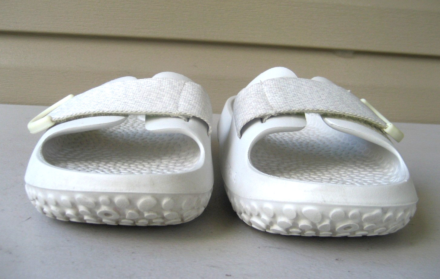 Allbirds Sugar Slider Sandals Womens 13 Mens 11 white Adjustable Strap Sugarcane