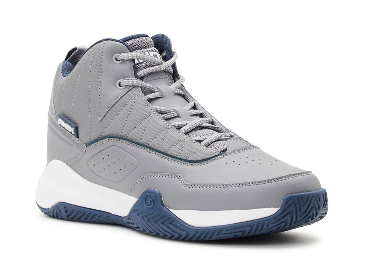 AND1 Men’s Gray Lace-up Mid Top Athletic Basketball Sneakers Shoes: 8-13
