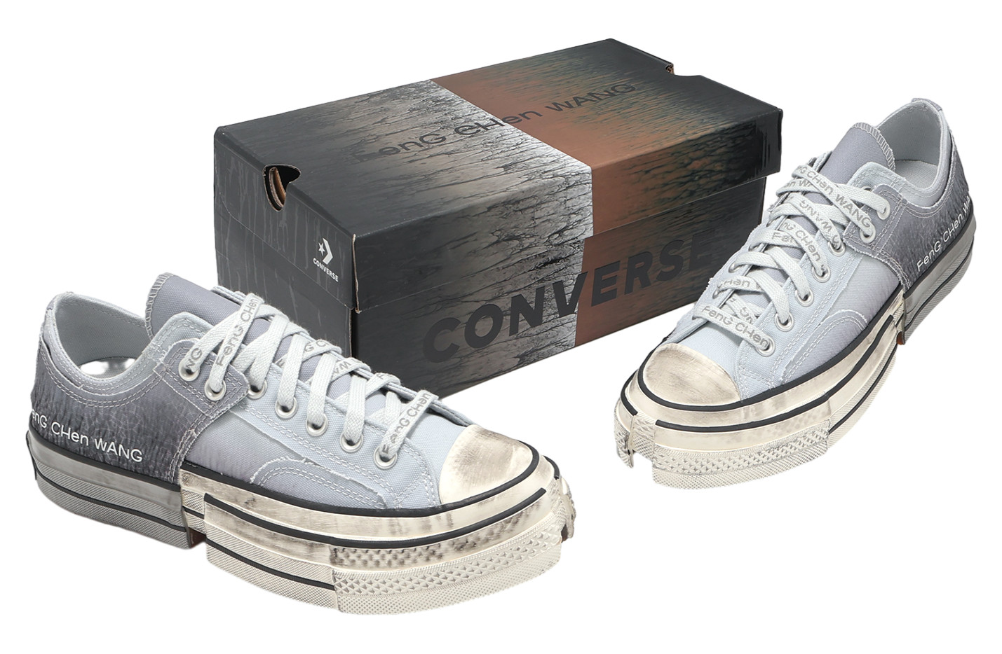 Converse x Feng Chen Wang 2-in-1 Chuck 70 Low ‘Grey’ Men’s Sneakers A15742C NEW