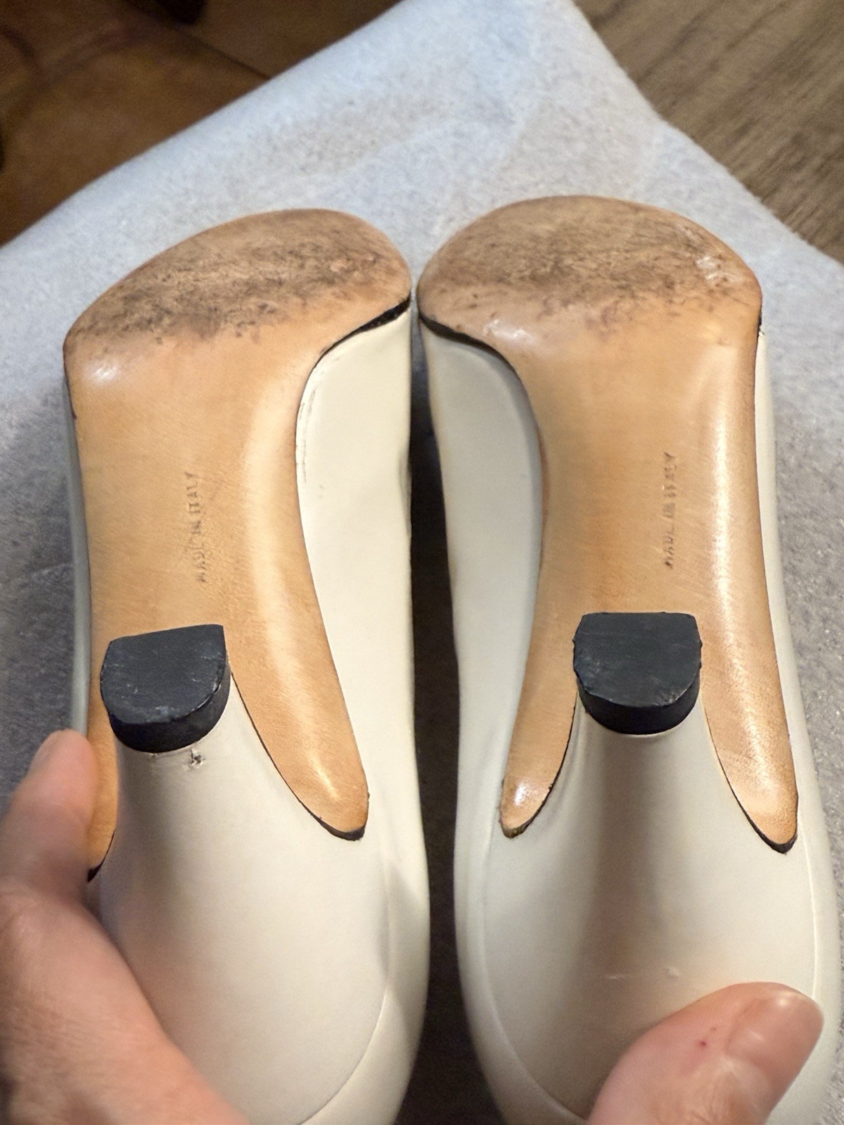 White/Cream Ferragamo Heels