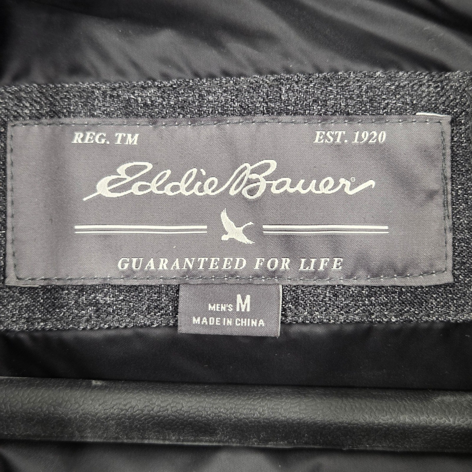 Eddie Bauer CirrusLite Down Puffer Vest Gray Black Mens Medium