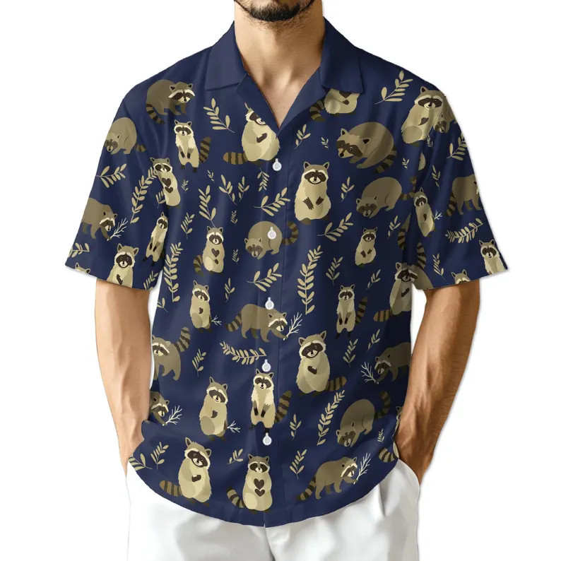 Raccoon Woodland Hawaiian Shirt
