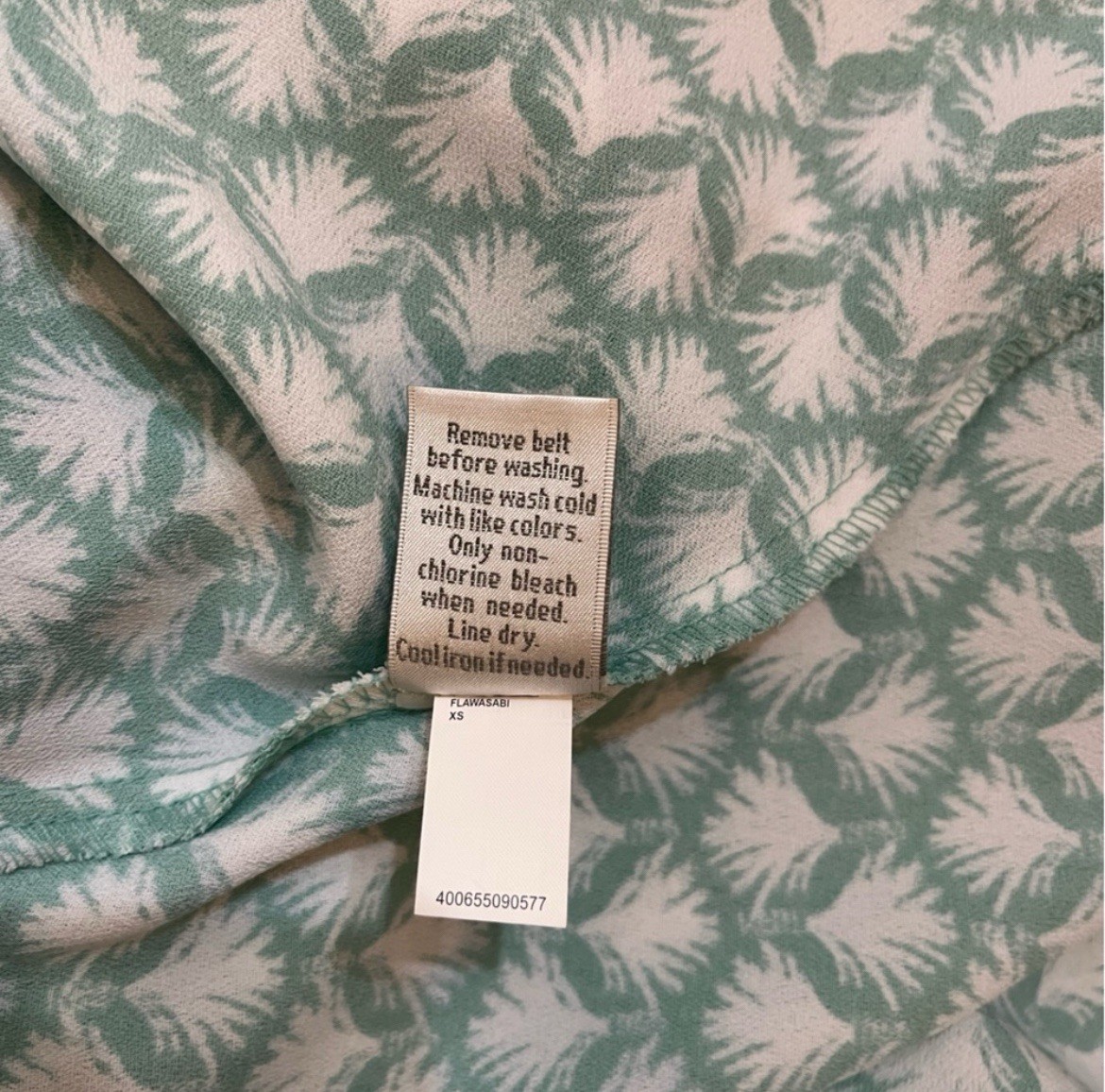 👗 LC Lauren Conrad Mint Patterned Midi Dress w/ Belt~Women’s Sz XS~Sleeveless