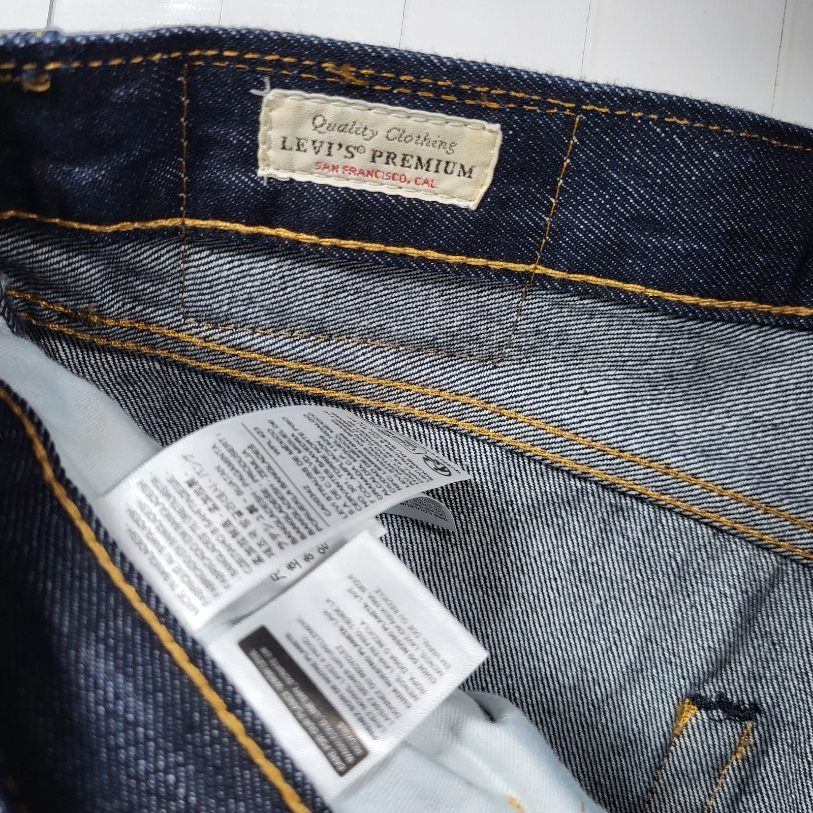 Levis Premium 568 Loose Straight Jeans 32×32 Mens New With Tags Dark Navy Flex